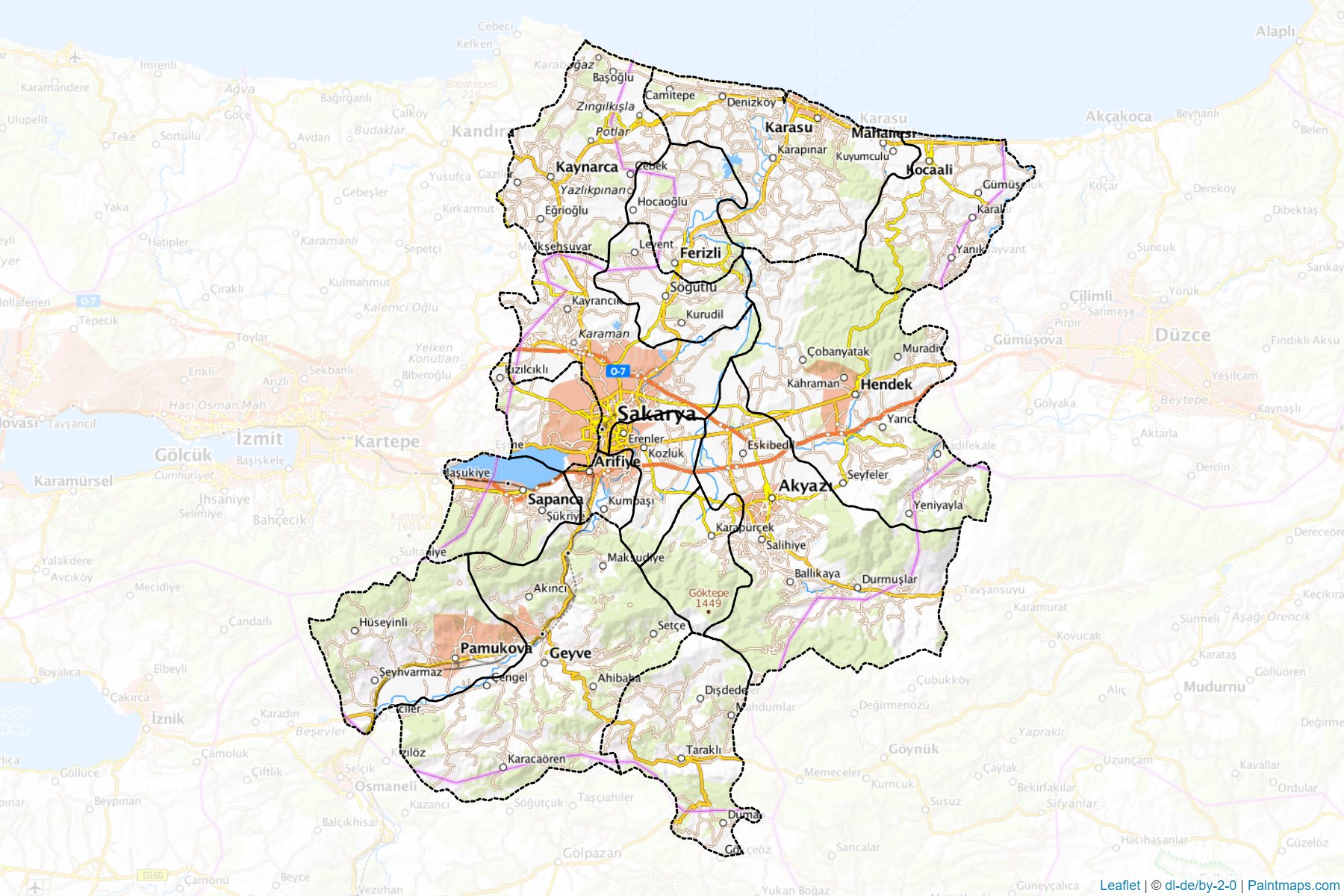 Sakarya (Turkey) Map Cropping Samples-1