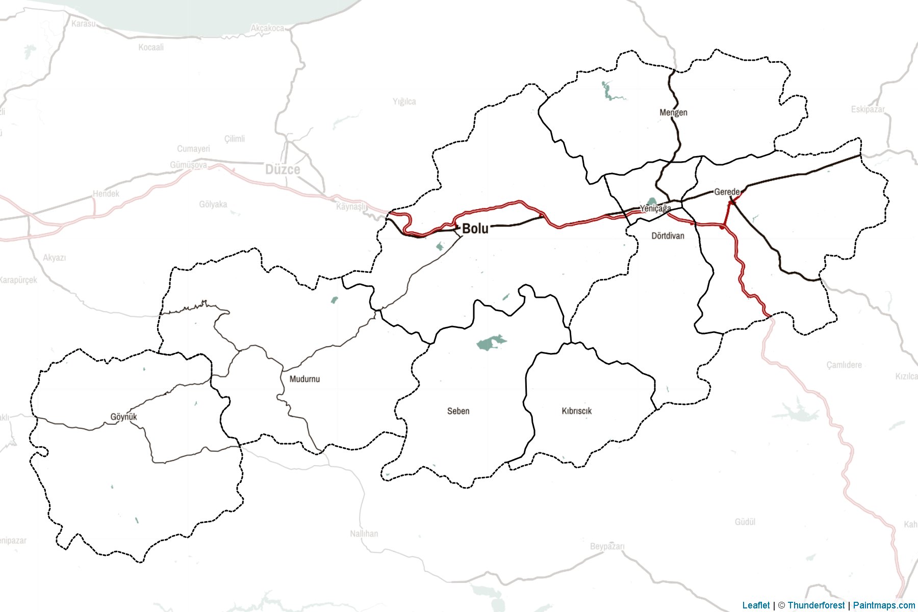 Muestras de recorte de mapas Bolu (Turquía)-2