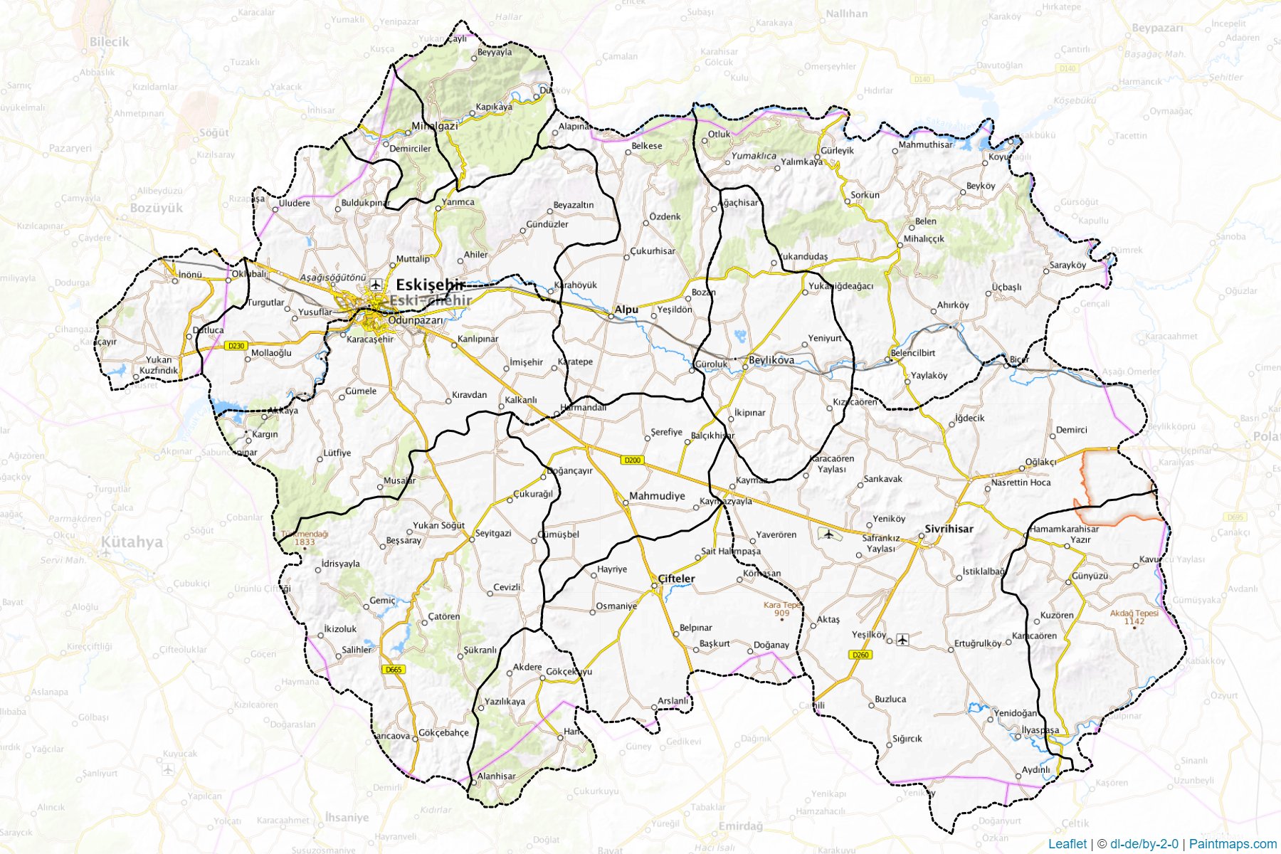 Eskisehir (Turkey) Map Cropping Samples-1