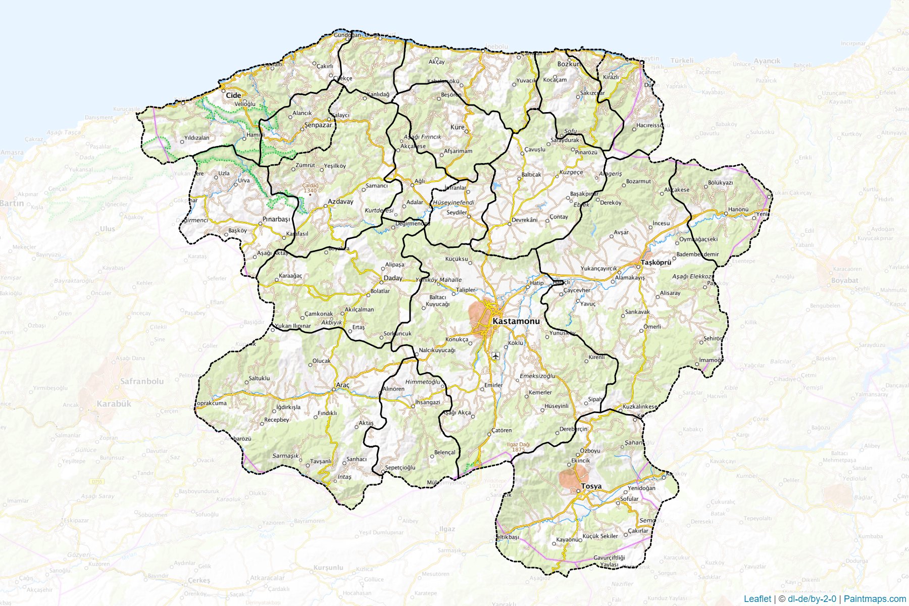 Kastamonu (Turkey) Map Cropping Samples-1