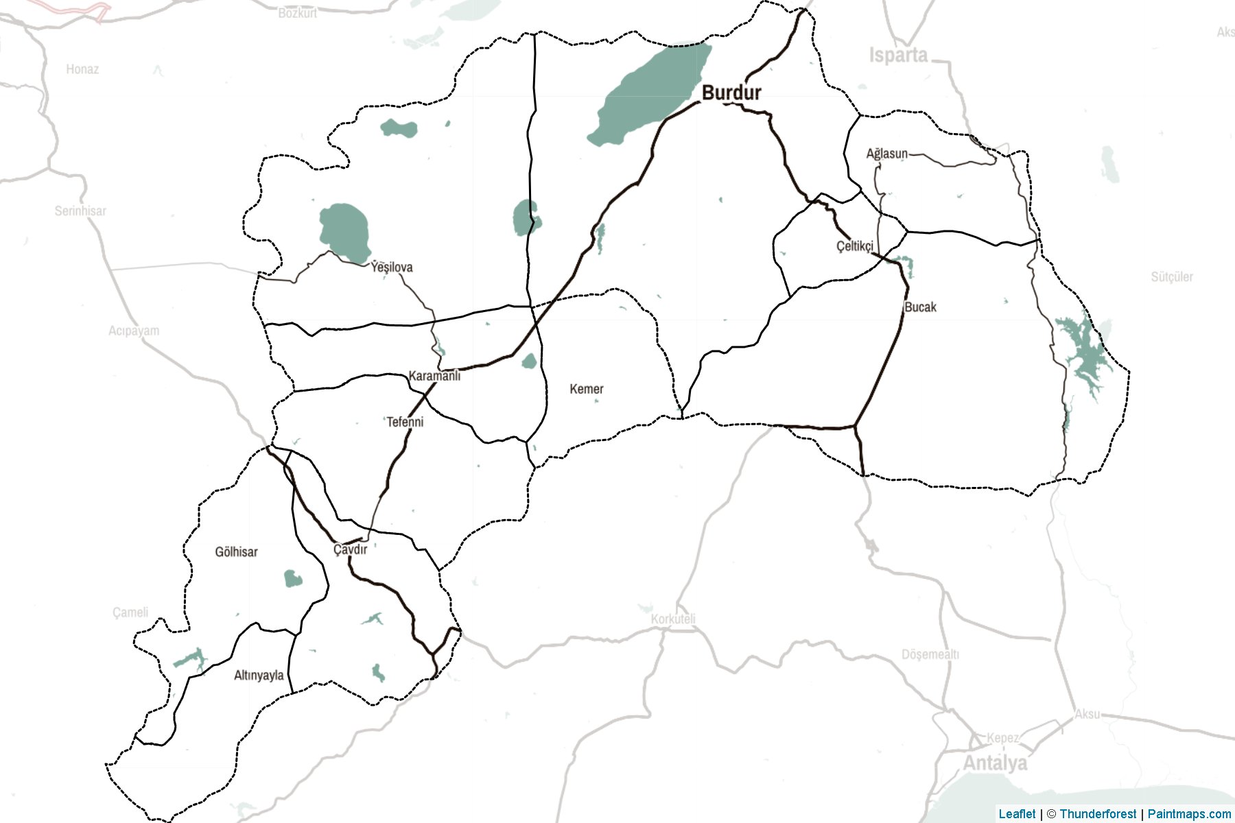 Burdur (Turkey) Map Cropping Samples-2