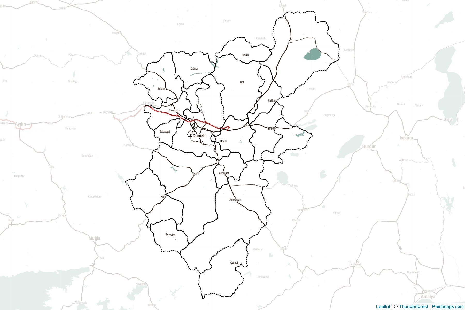 Muestras de recorte de mapas Denizli (Turquía)-2