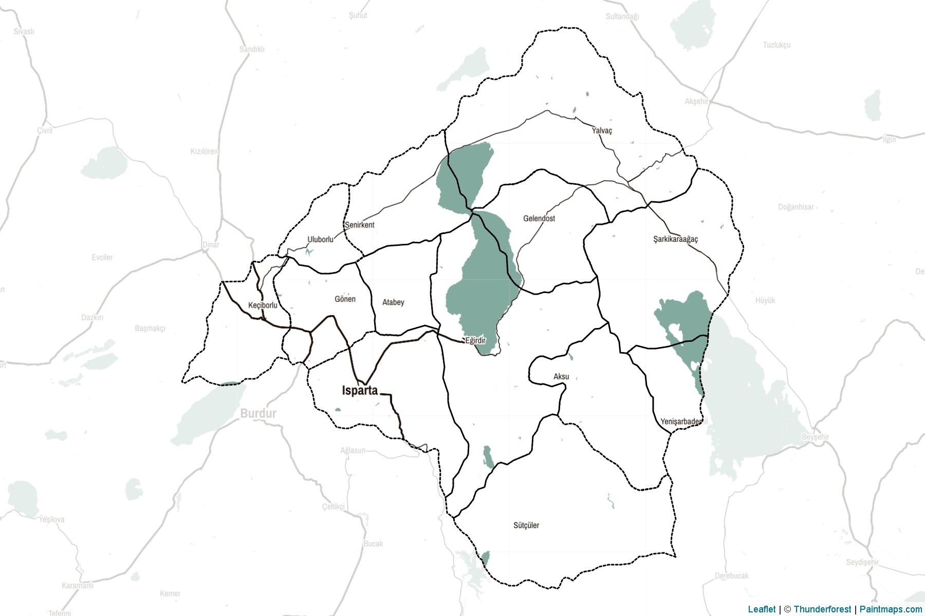 Isparta (Turkey) Map Cropping Samples-2