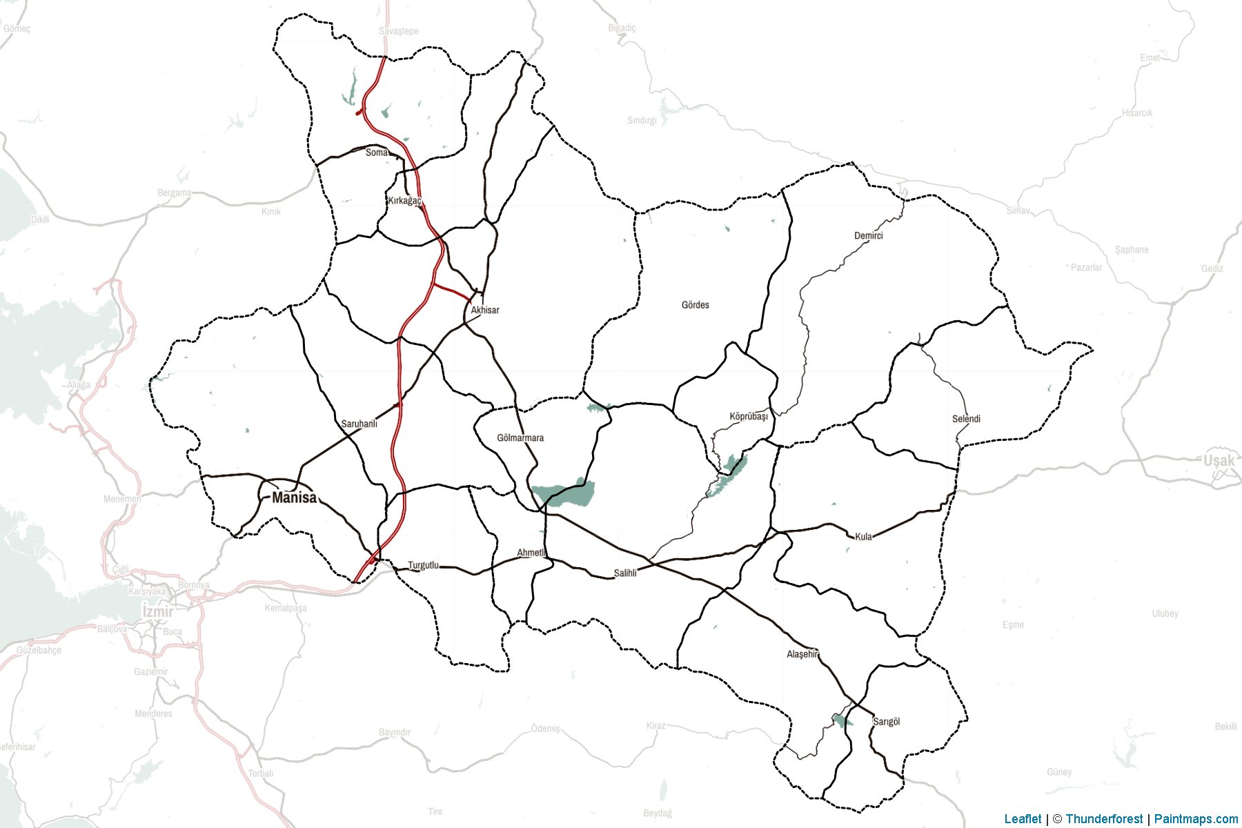 Muestras de recorte de mapas Manisa (Turquía)-2