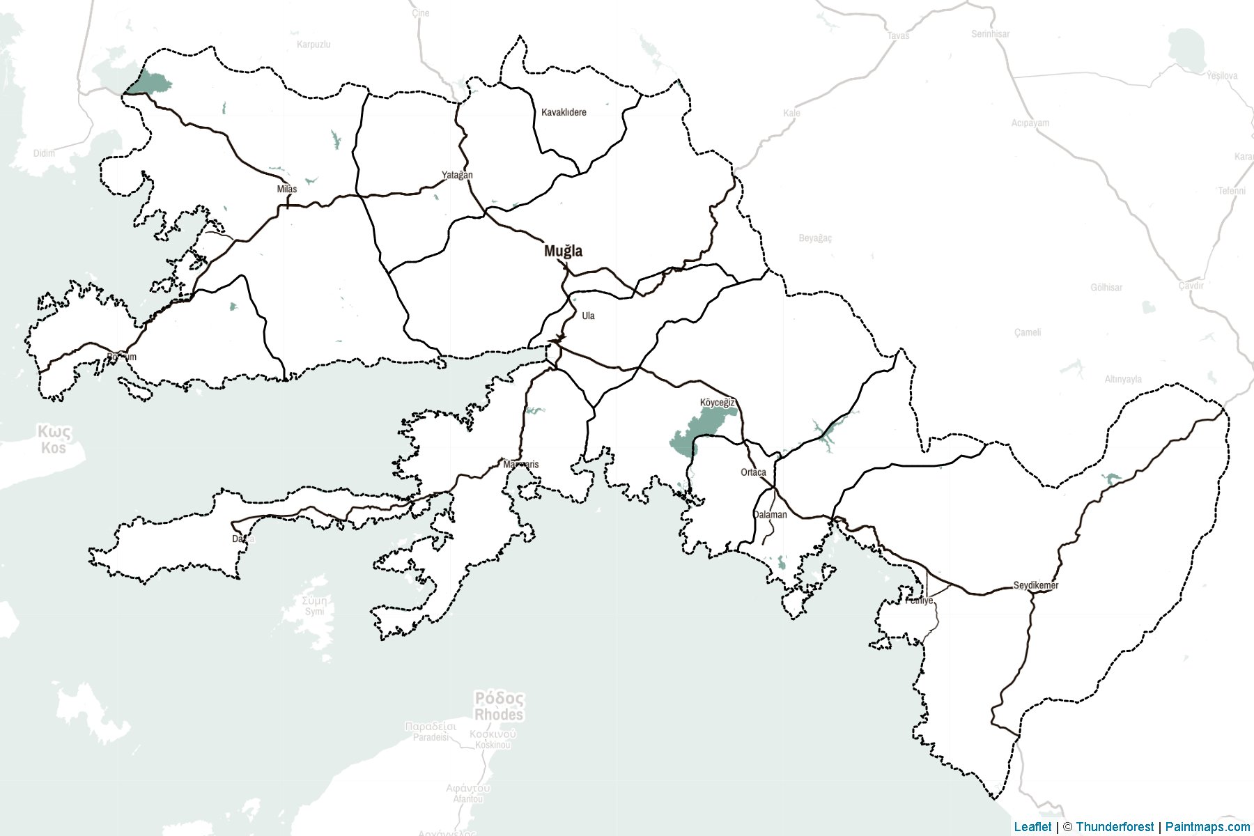 Mugla (Turkey) Map Cropping Samples-2