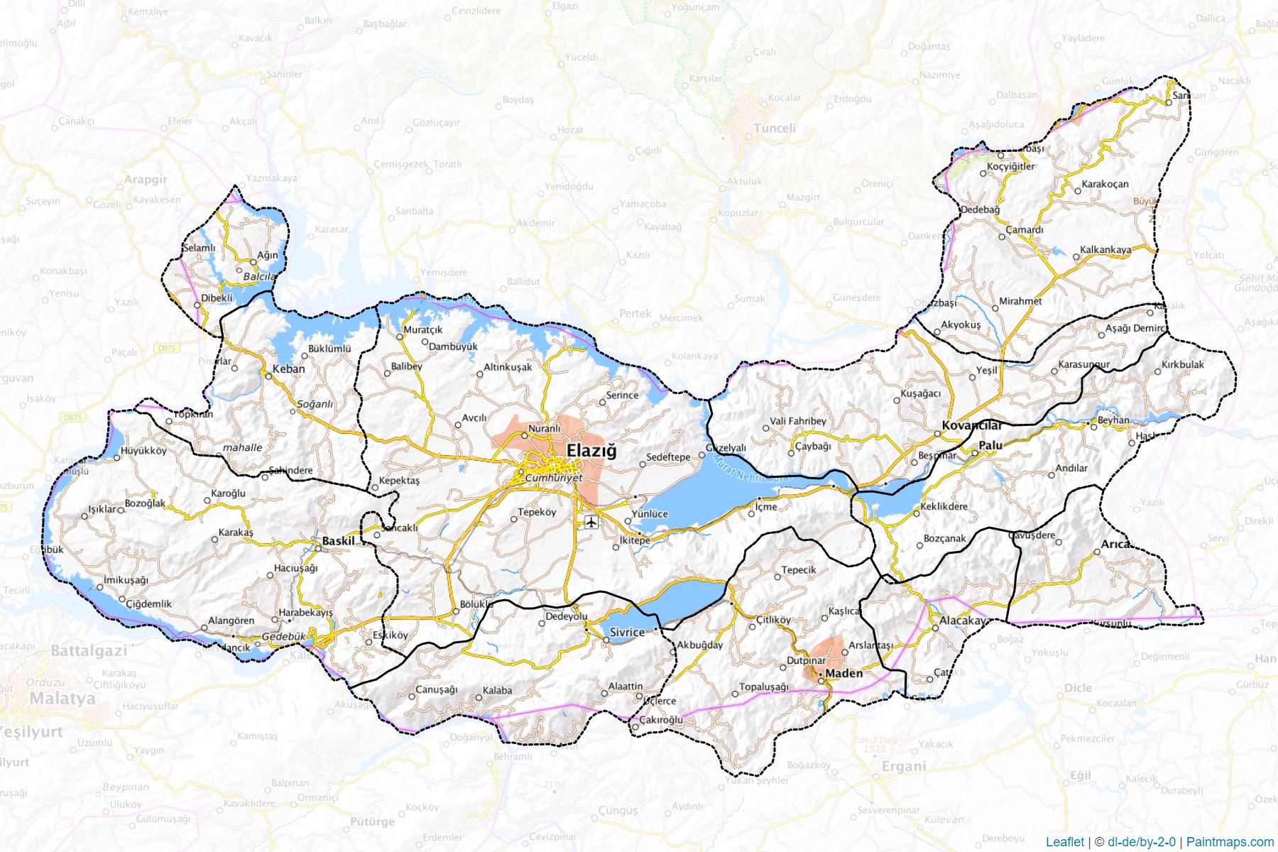 Elazig (Turkey) Map Cropping Samples-1