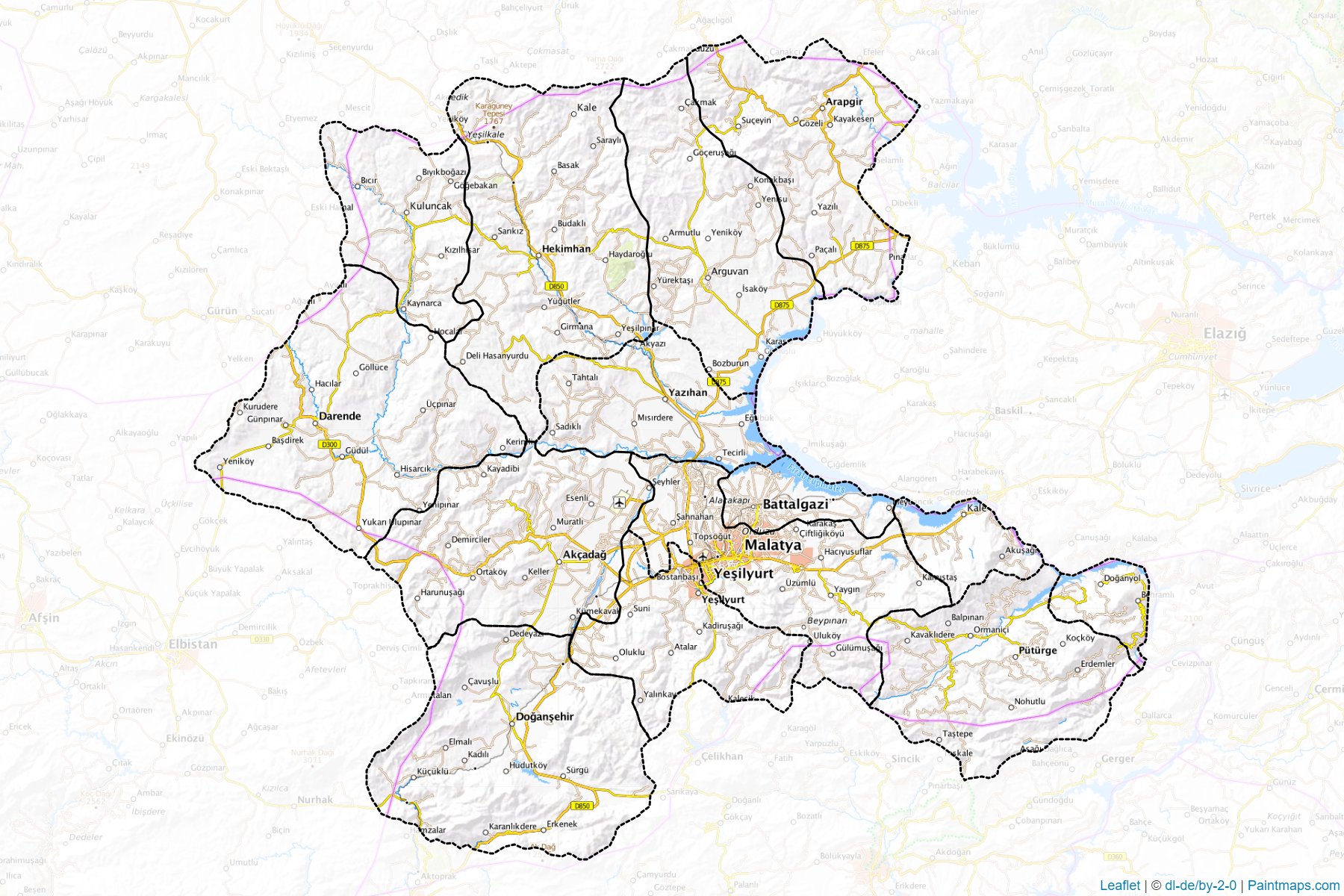 Malatya (Turkey) Map Cropping Samples-1