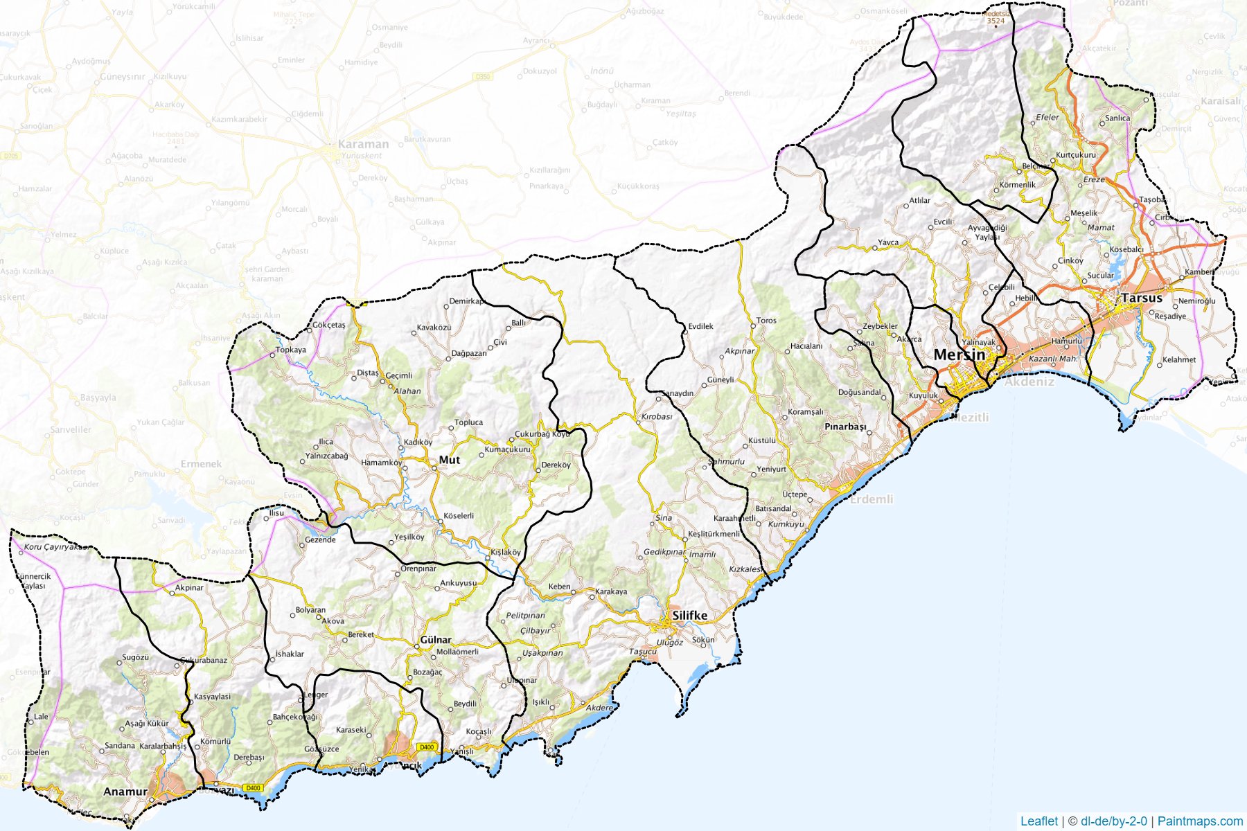 Mersin (Turkey) Map Cropping Samples-1