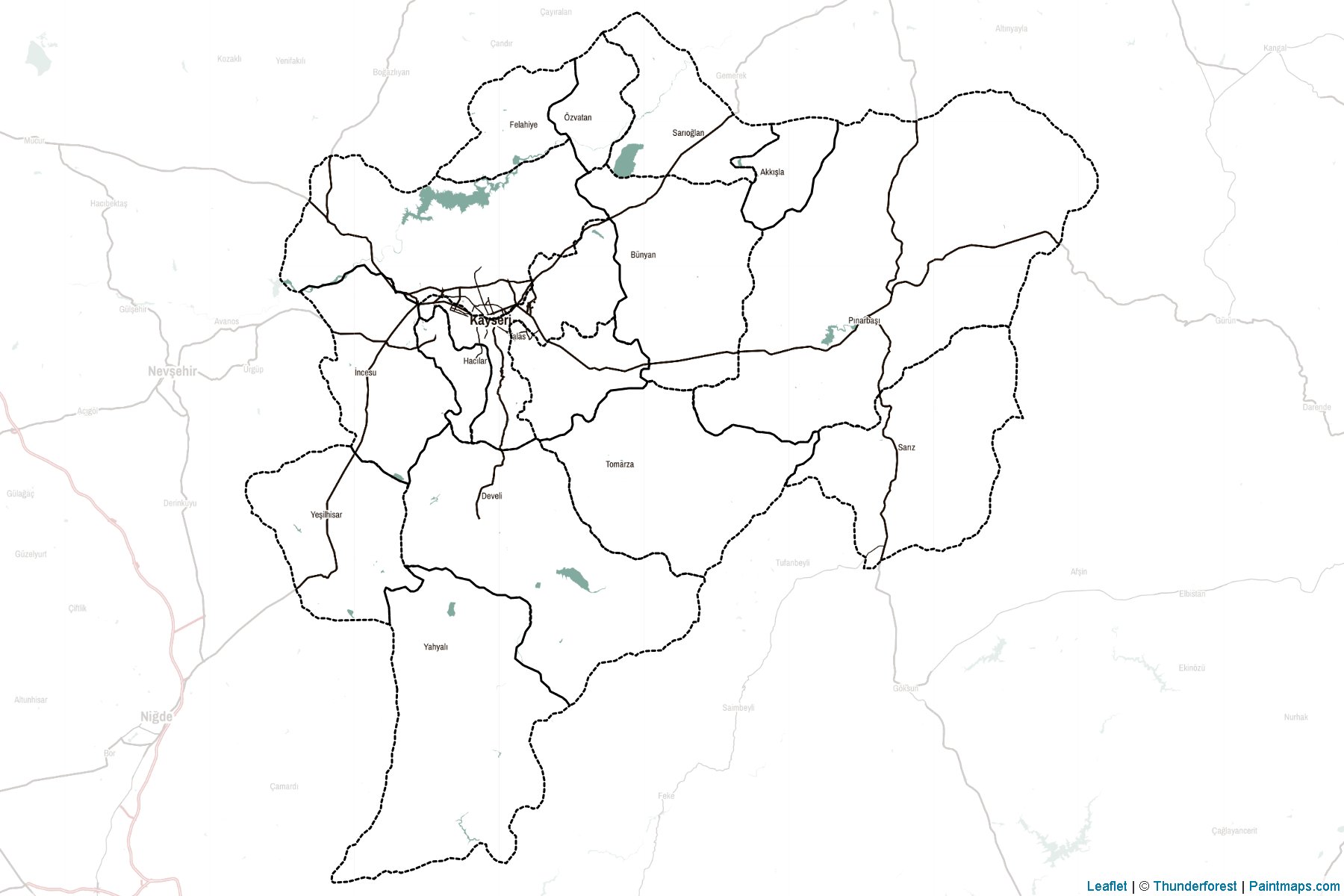 Kayseri (Turkey) Map Cropping Samples-2