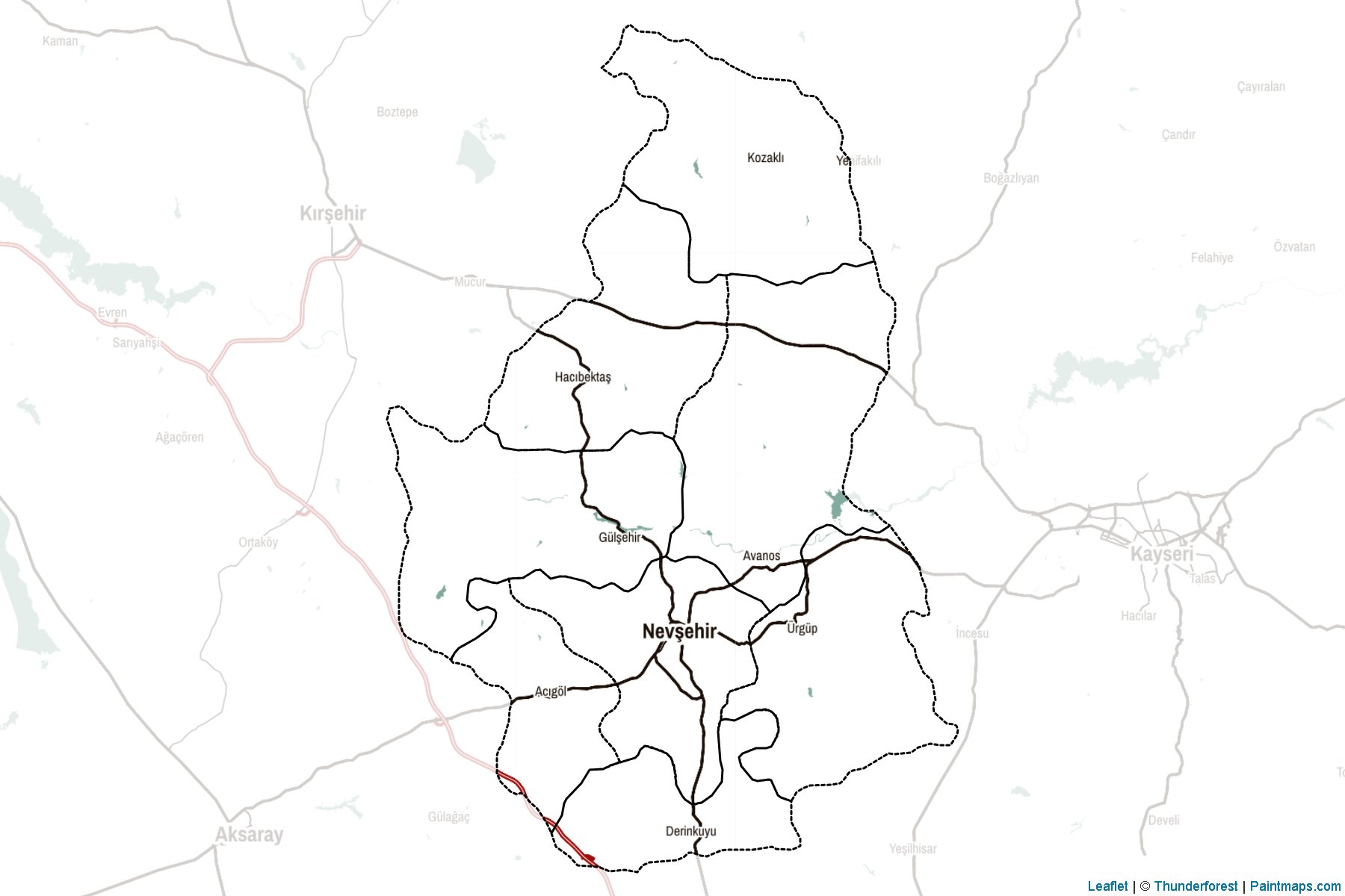 Nevsehir (Turkey) Map Cropping Samples-2