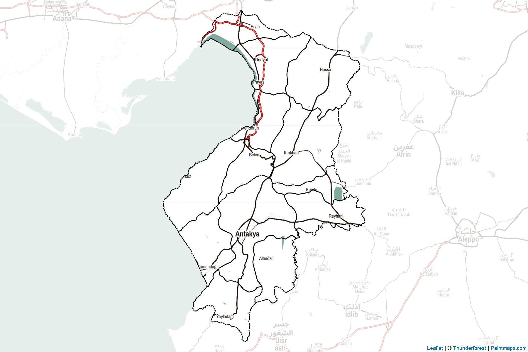 Hatay (Turkey) Map Cropping Samples-2