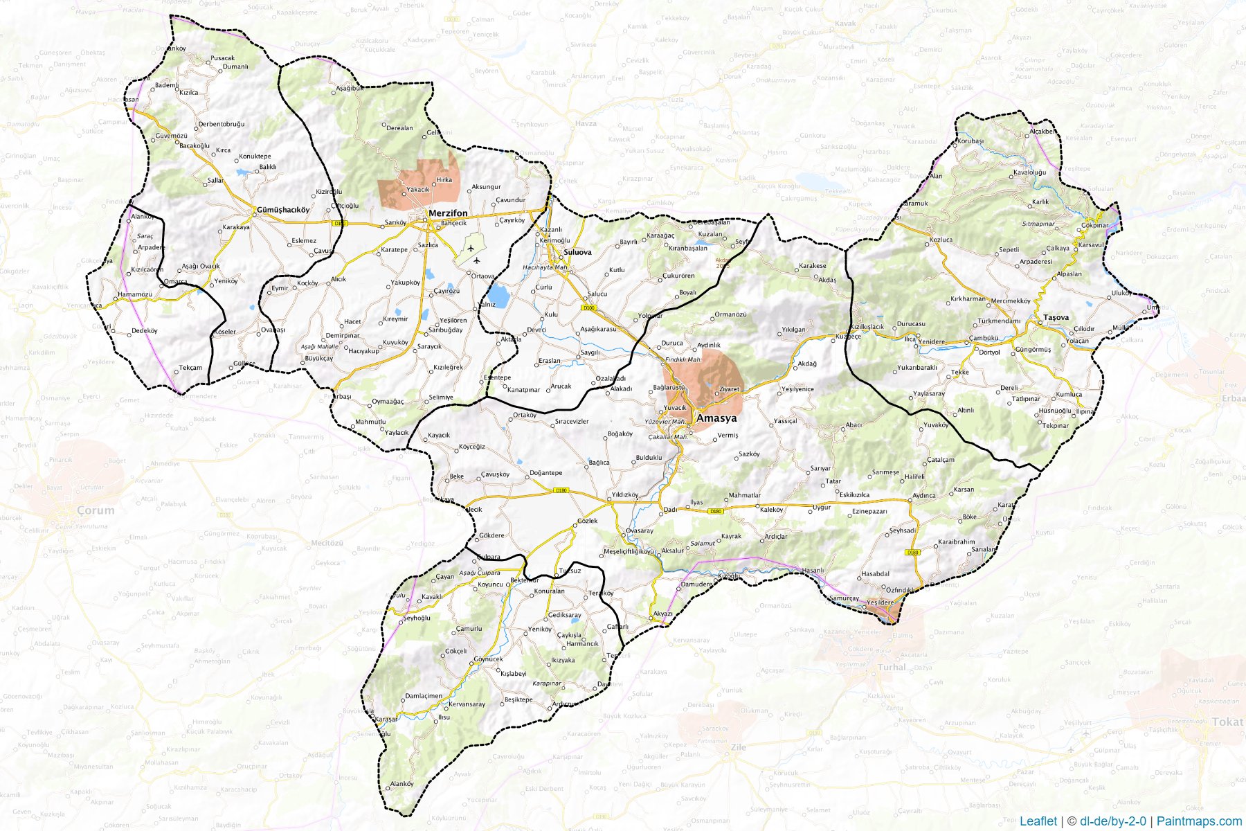 Amasya (Turkey) Map Cropping Samples-1