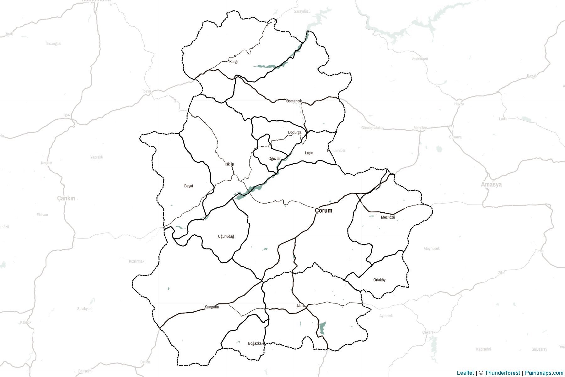 Çorum (Türkiye) Haritası Örnekleri-2