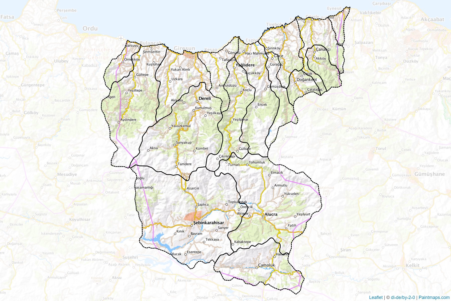 Giresun (Turkey) Map Cropping Samples-1