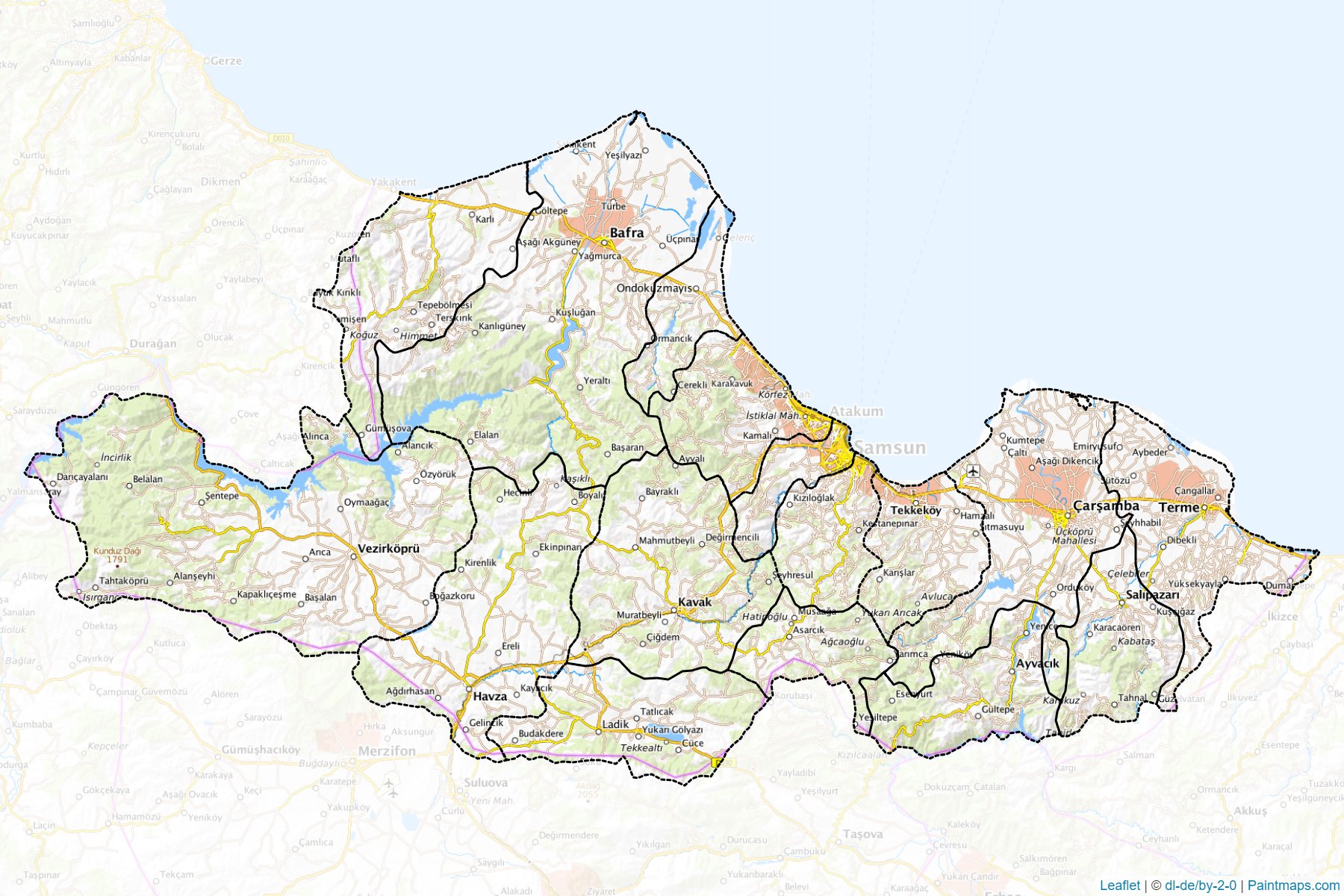 Samsun (Turkey) Map Cropping Samples-1