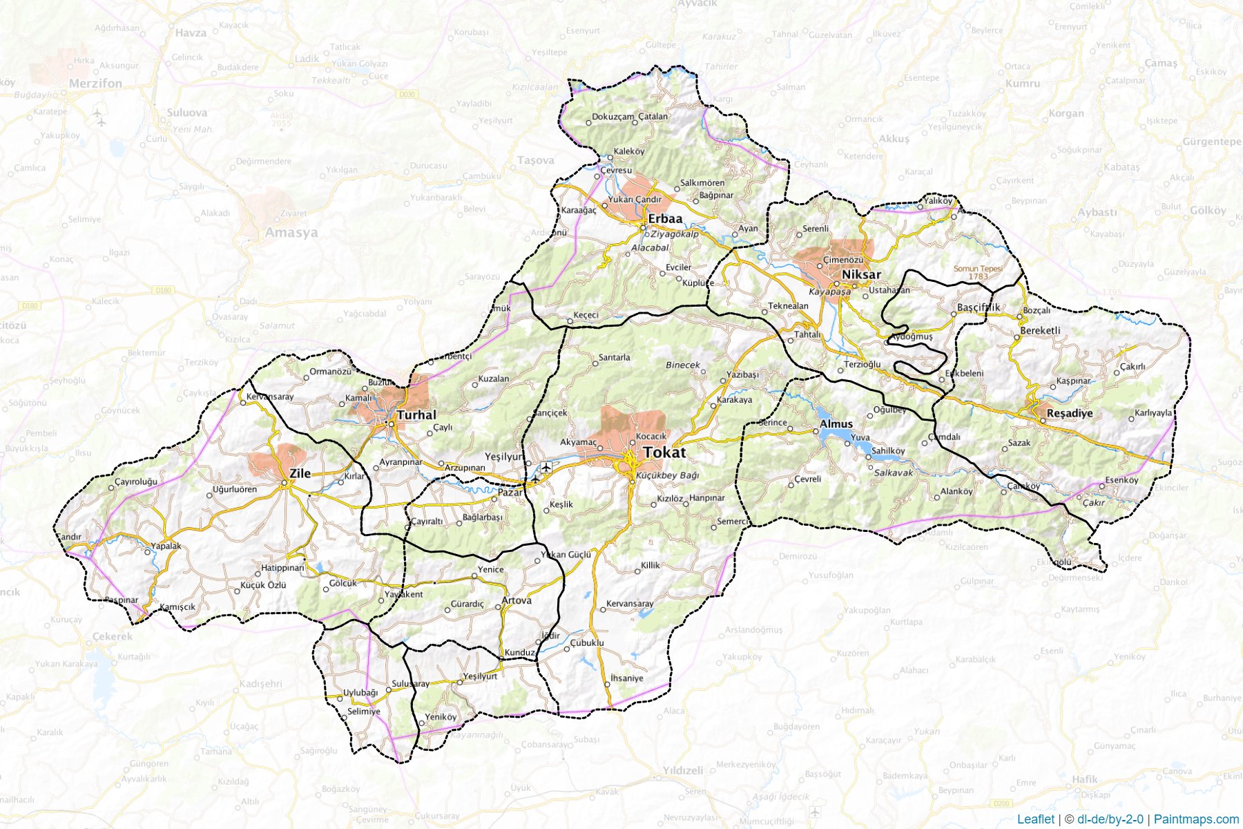 Tokat (Turkey) Map Cropping Samples-1