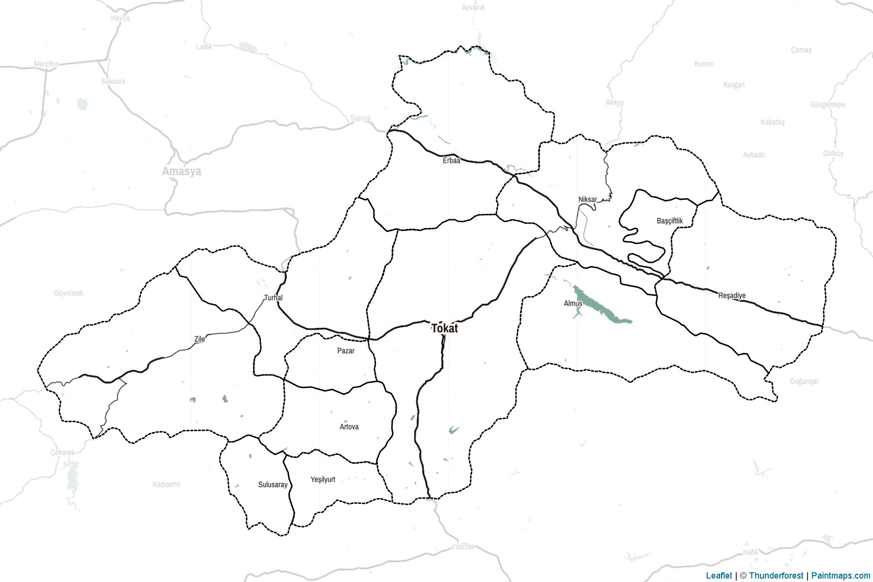 Tokat (Türkiye) Haritası Örnekleri-2