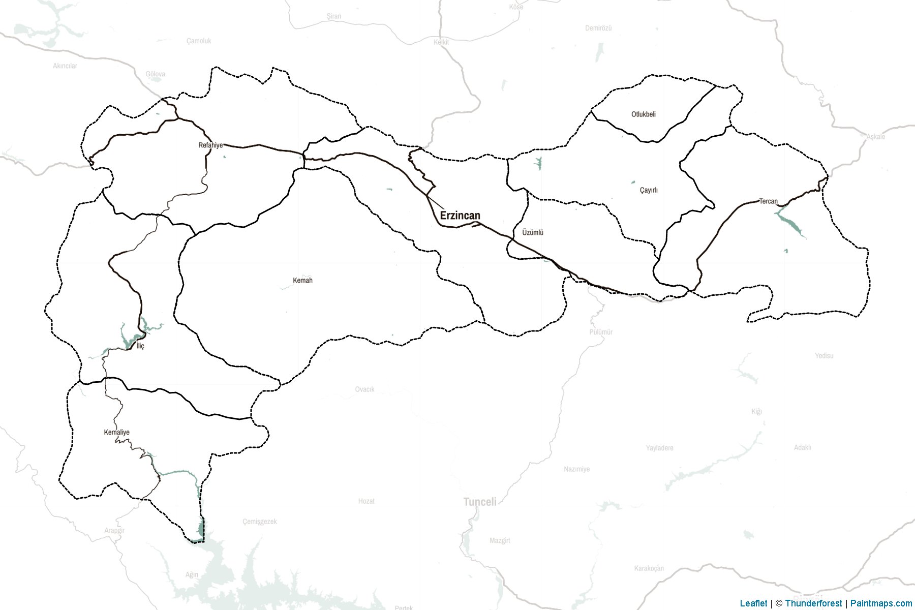 Erzincan (Turkey) Map Cropping Samples-2