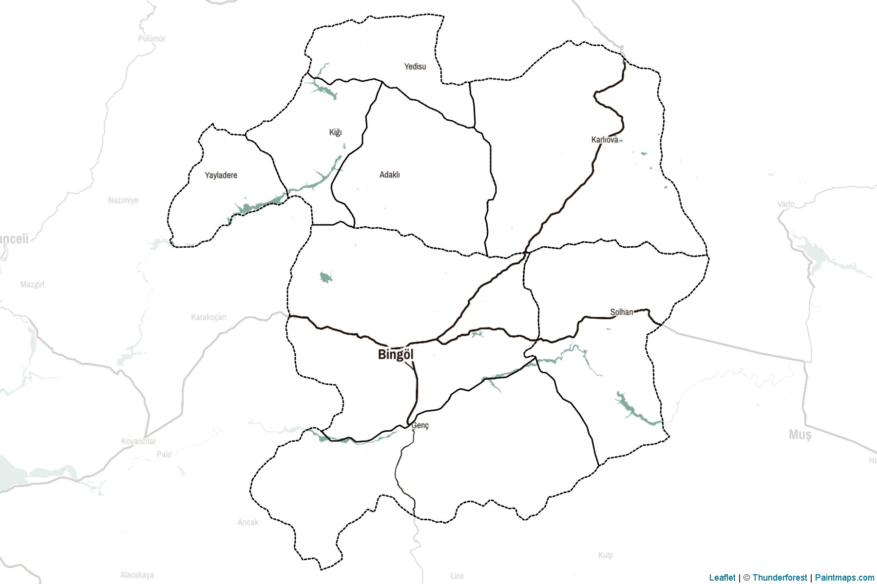 Bingöl (Türkiye) Haritası Örnekleri-2