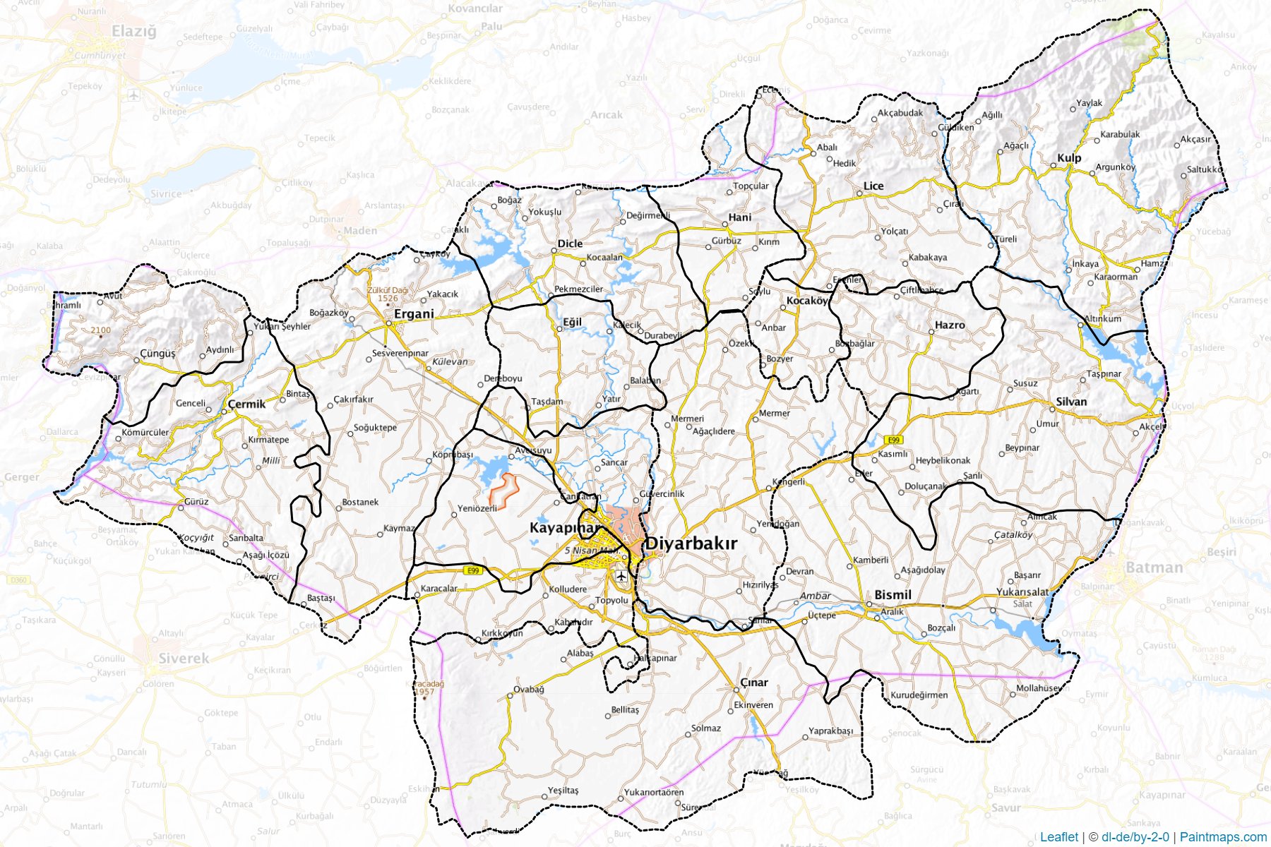 Diyarbakir (Turkey) Map Cropping Samples-1