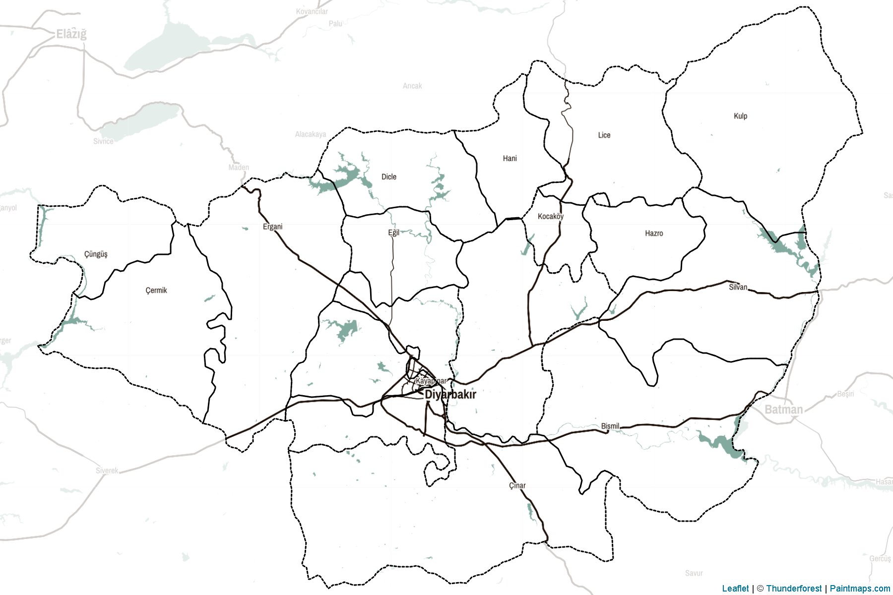 Muestras de recorte de mapas Diyarbakir (Turquía)-2