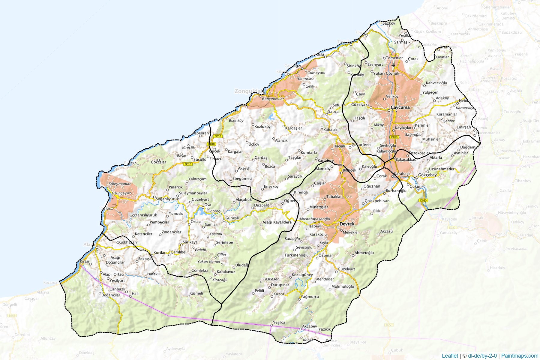 Zonguldak (Turkey) Map Cropping Samples-1