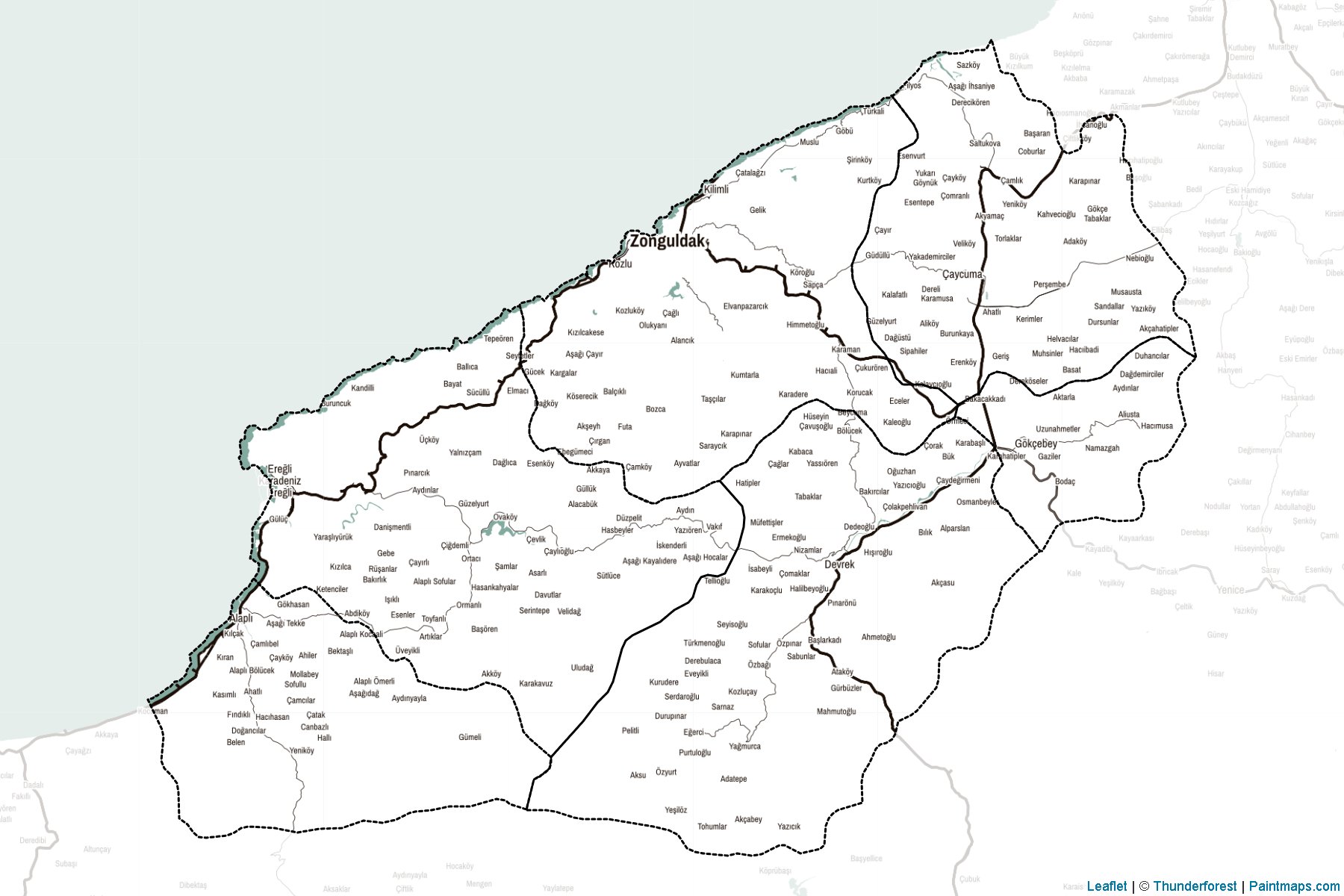 Zonguldak (Turkey) Map Cropping Samples-2