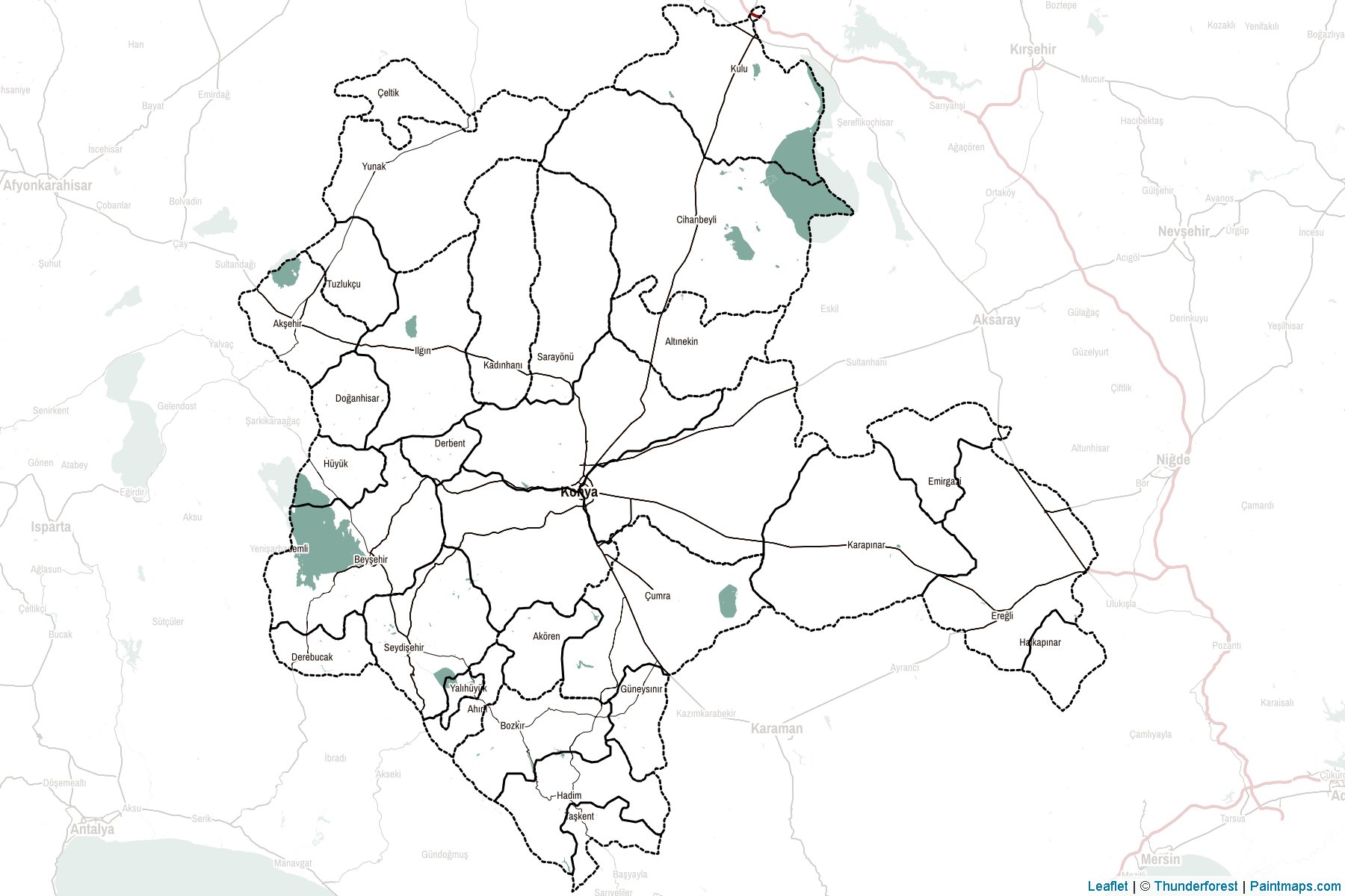 Muestras de recorte de mapas Konya (Turquía)-2