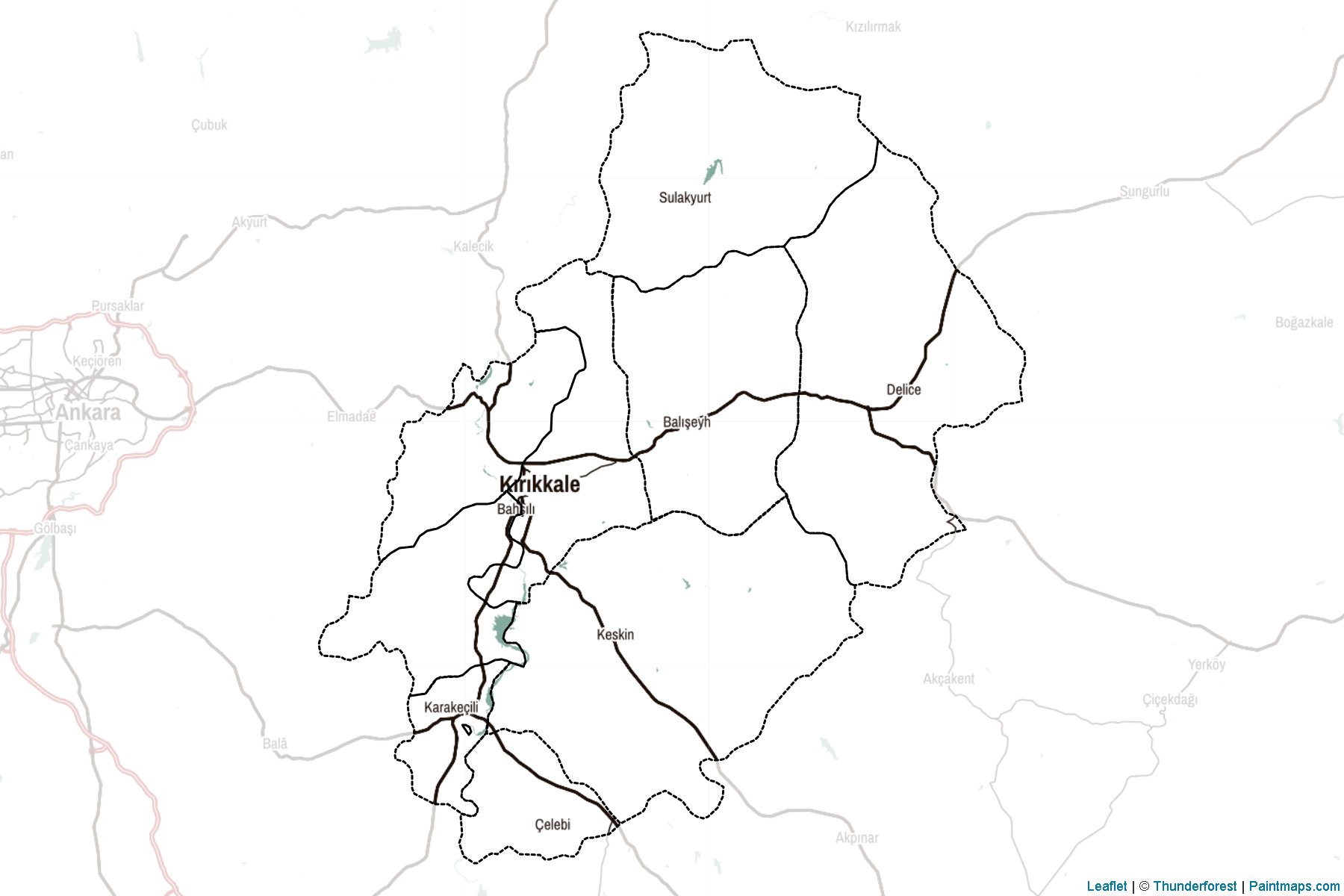 Muestras de recorte de mapas Kirikkale (Turquía)-2