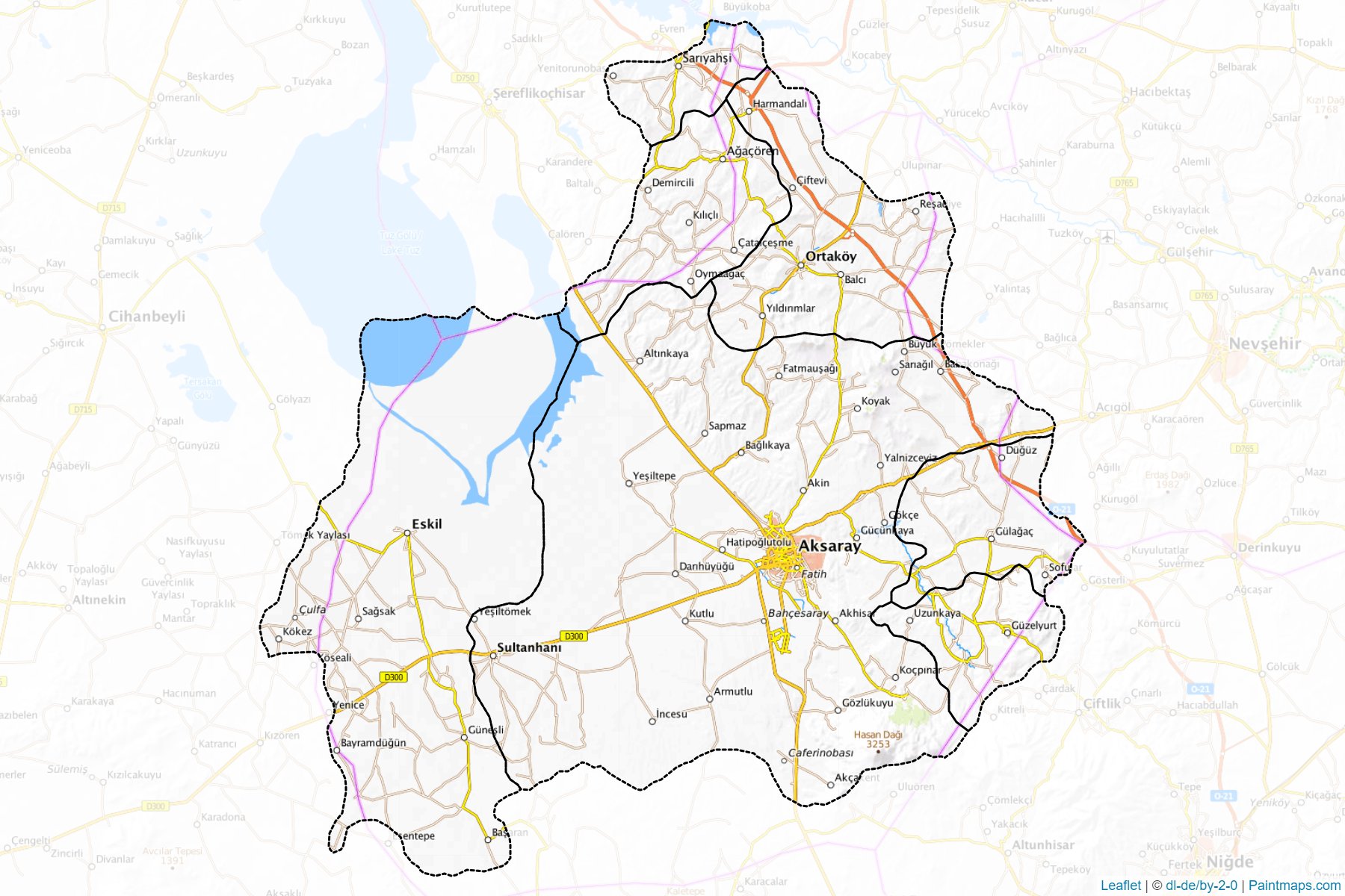 Aksaray (Turkey) Map Cropping Samples-1