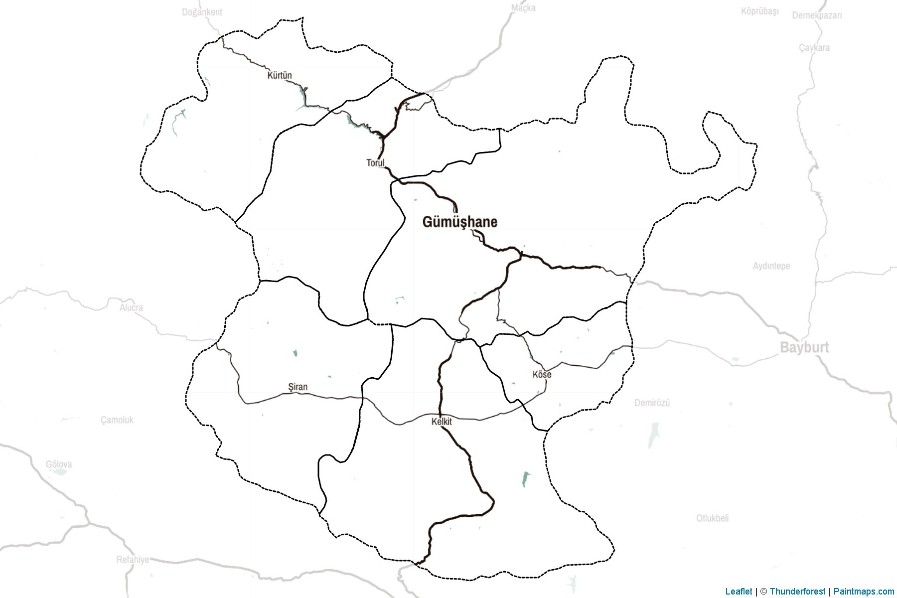 Gumushane (Turkey) Map Cropping Samples-2