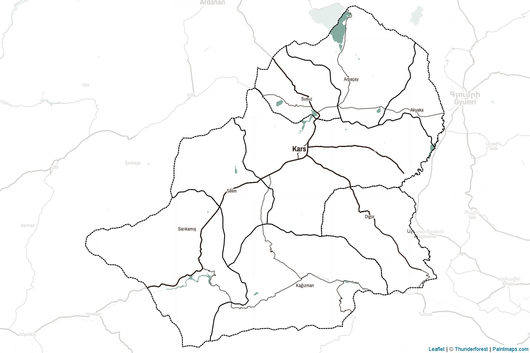 Kars (Turkey) Map Cropping Samples-2