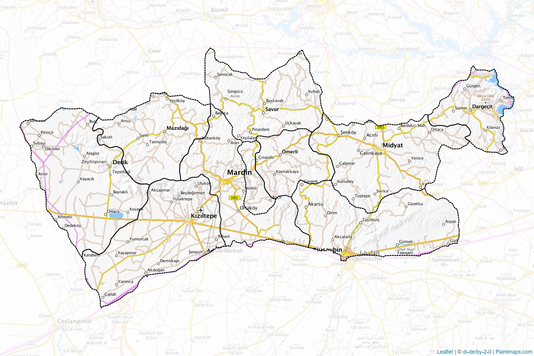 Mardin (Turkey) Map Cropping Samples-1