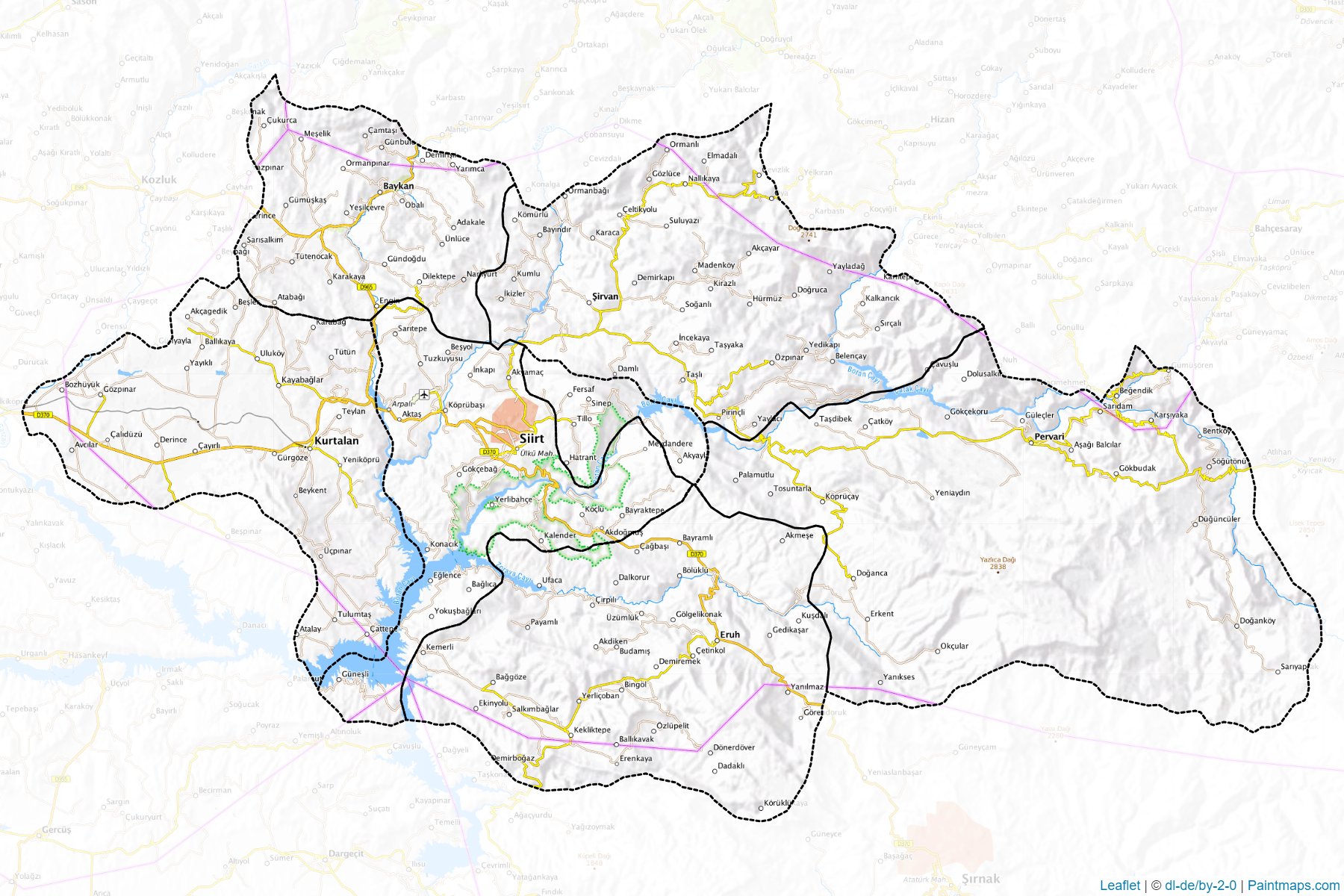 Siirt (Türkiye) Haritası Örnekleri-1