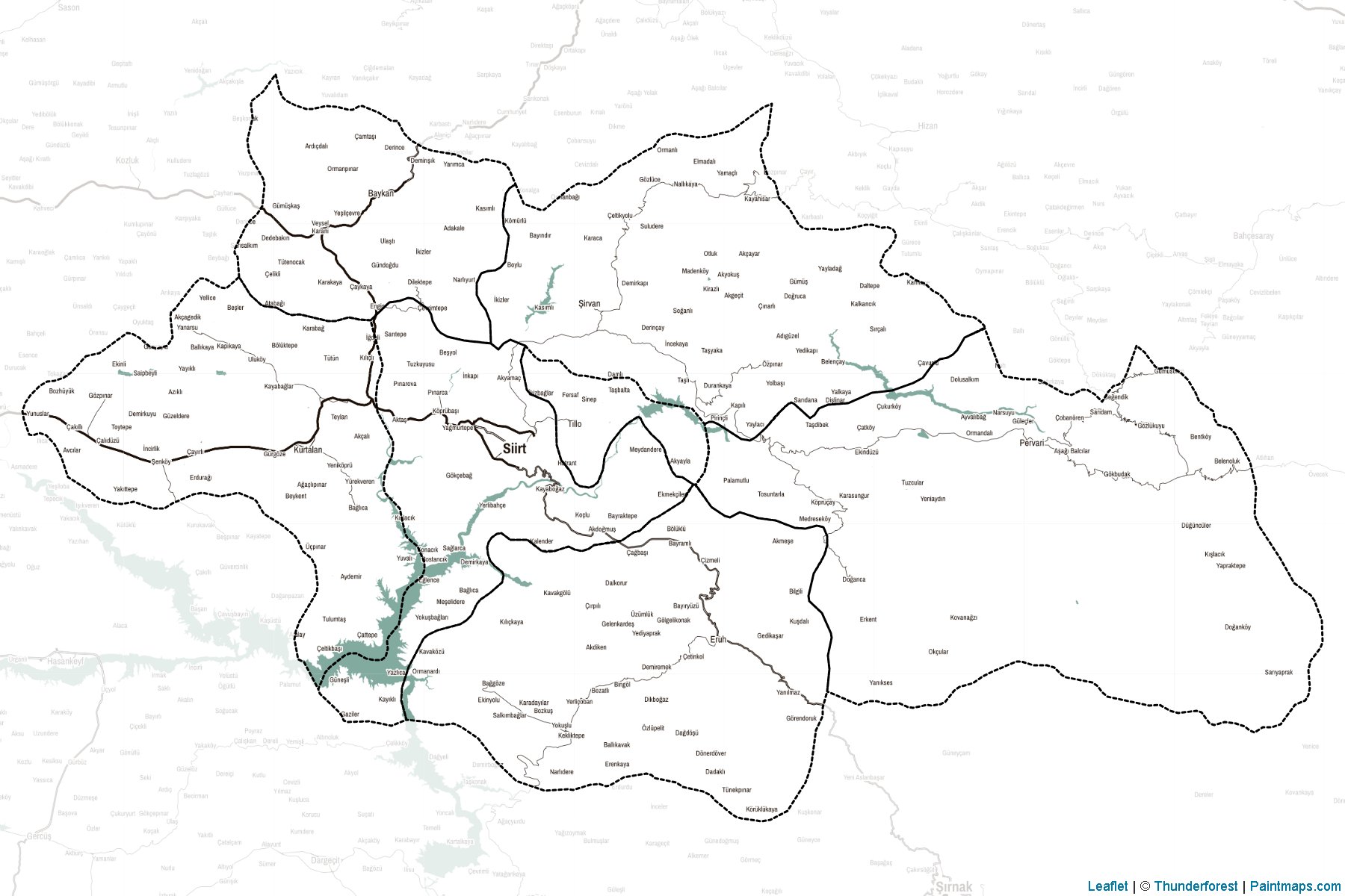 Siirt (Türkiye) Haritası Örnekleri-2