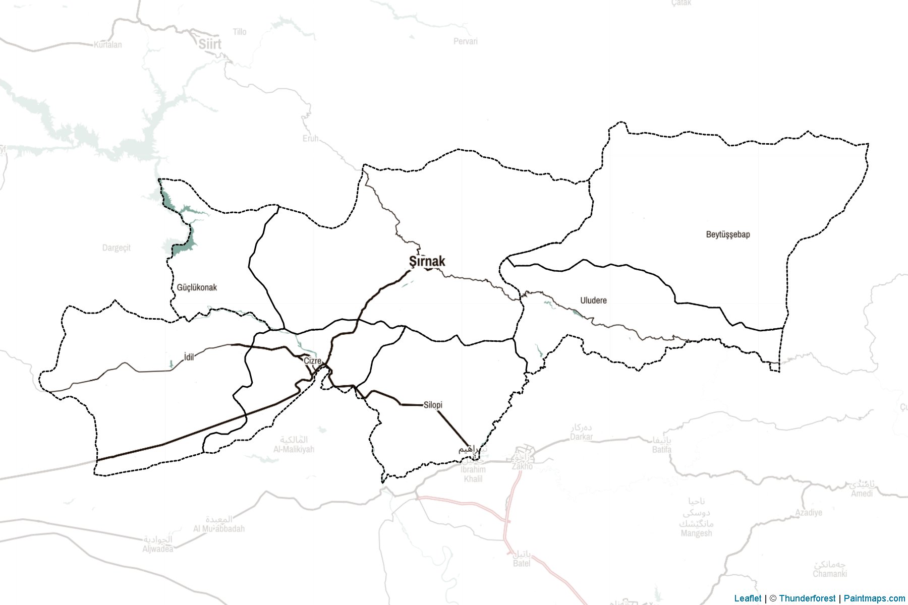 Şırnak (Türkiye) Haritası Örnekleri-2