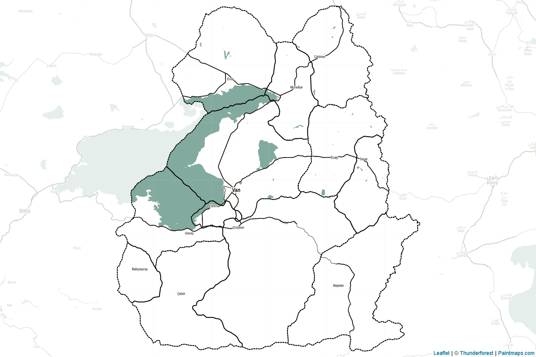 Van (Türkiye) Haritası Örnekleri-2