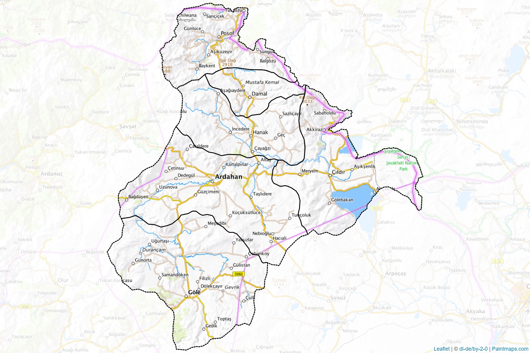 Ardahan (Turkey) Map Cropping Samples-1