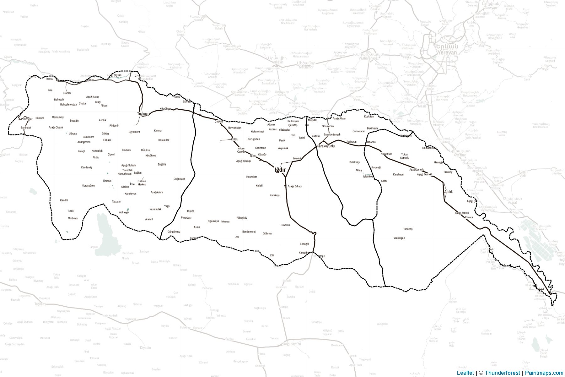 Muestras de recorte de mapas Igdir (Turquía)-2