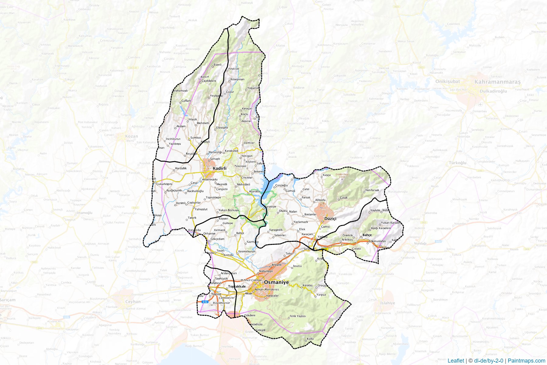 Osmaniye (Türkiye) Haritası Örnekleri-1