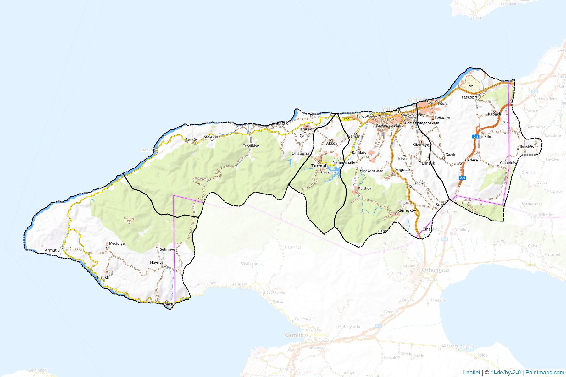 Yalova (Turkey) Map Cropping Samples-1