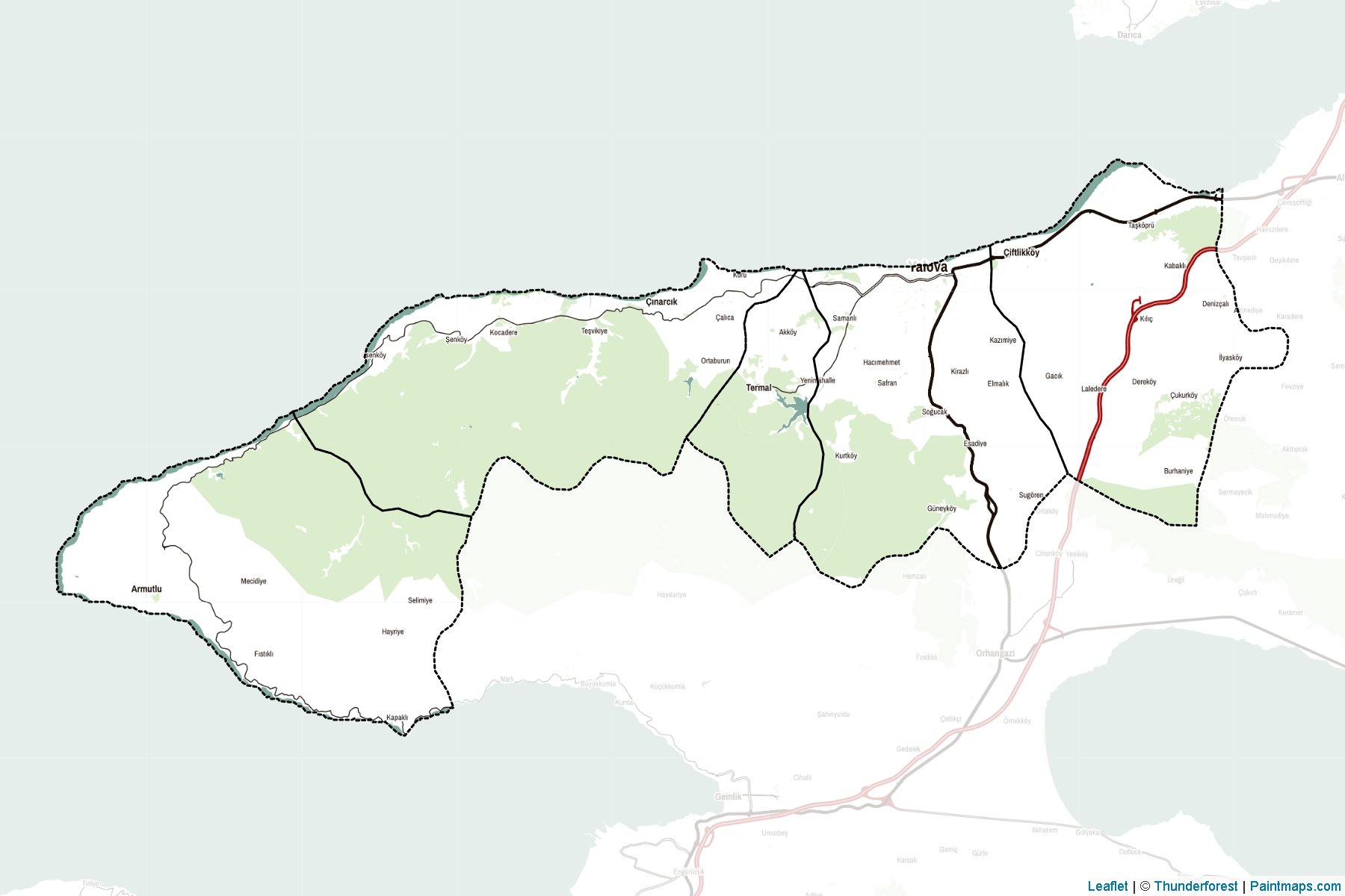 Yalova (Turkey) Map Cropping Samples-2