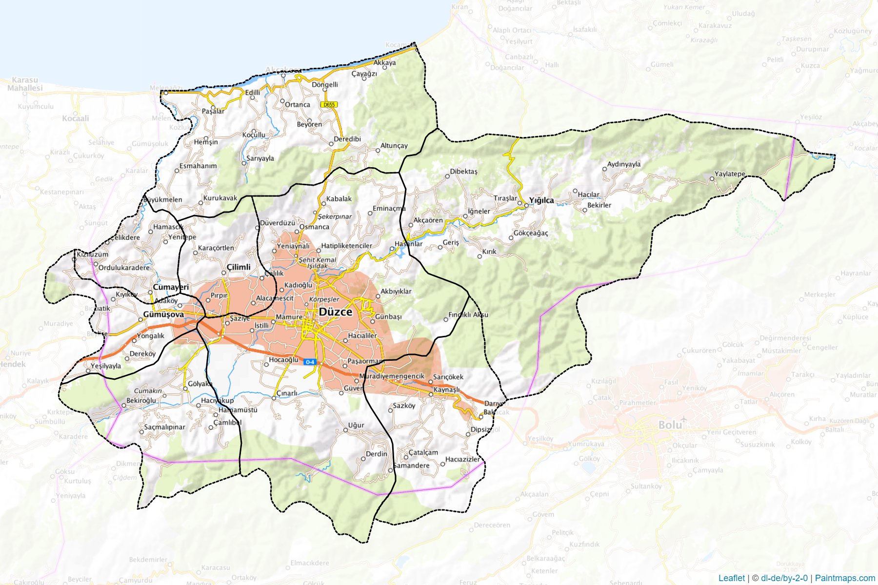 Duzce (Turkey) Map Cropping Samples-1