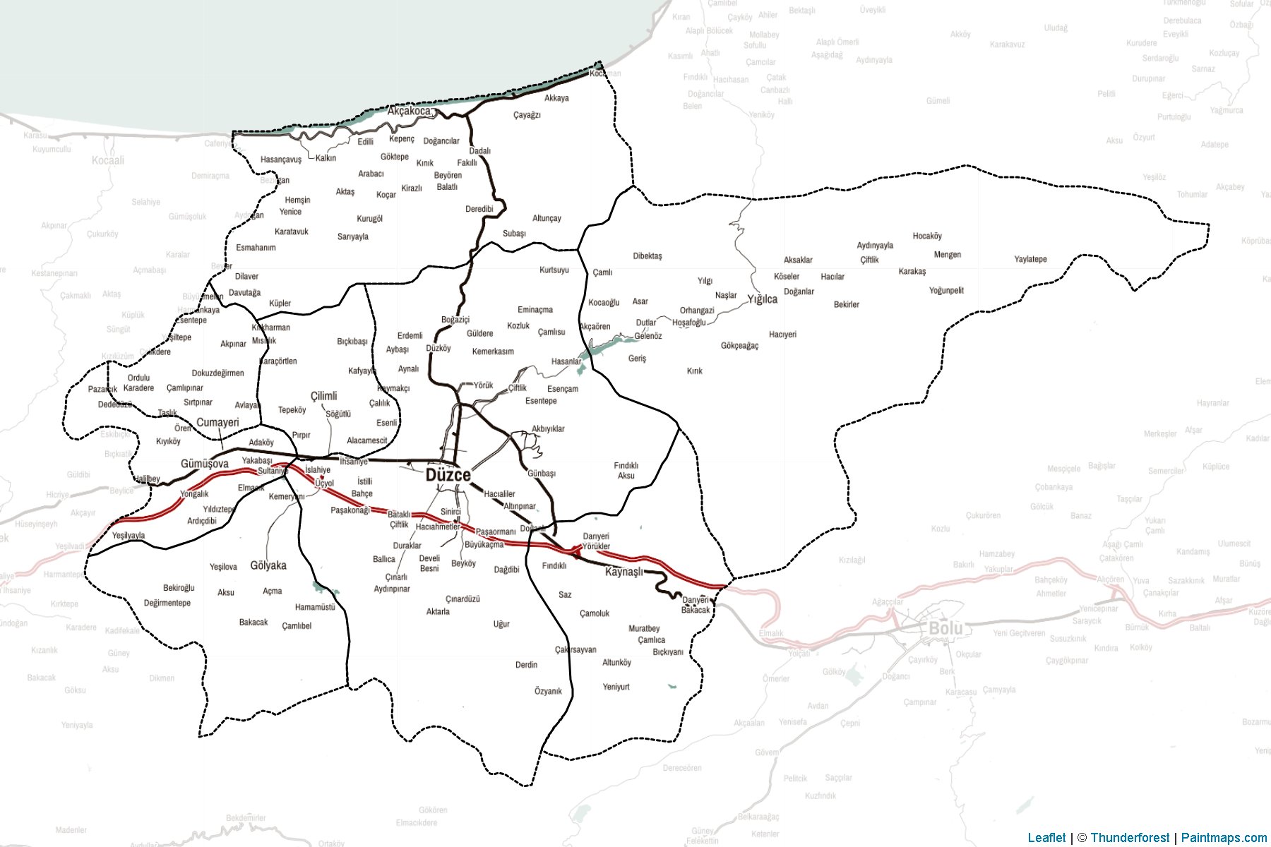 Muestras de recorte de mapas Duzce (Turquía)-2