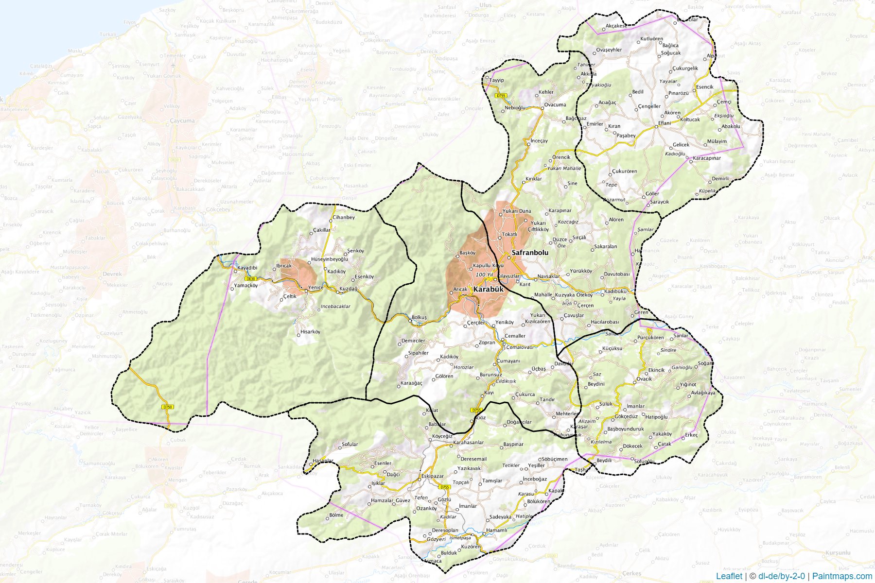 Karabuk (Turkey) Map Cropping Samples-1