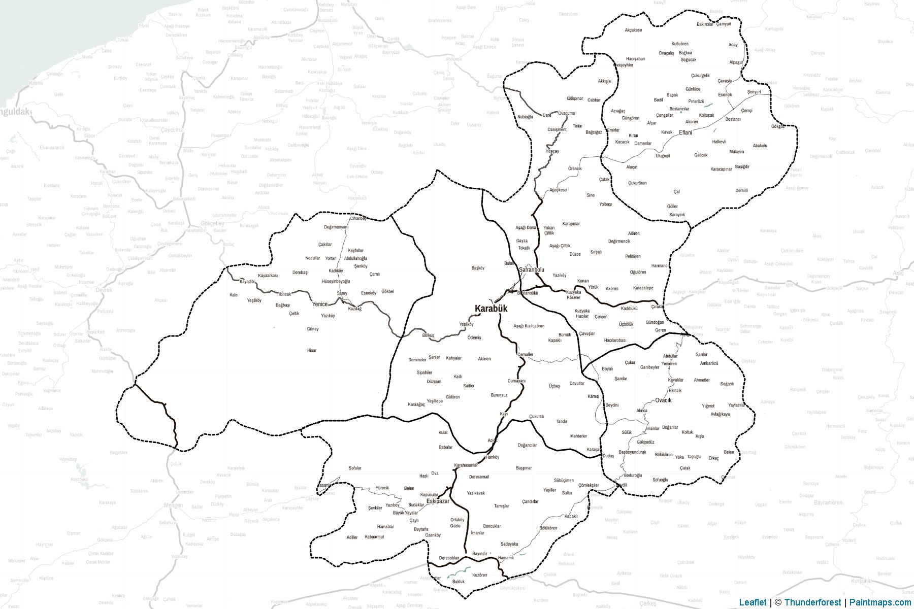 Muestras de recorte de mapas Karabuk (Turquía)-2