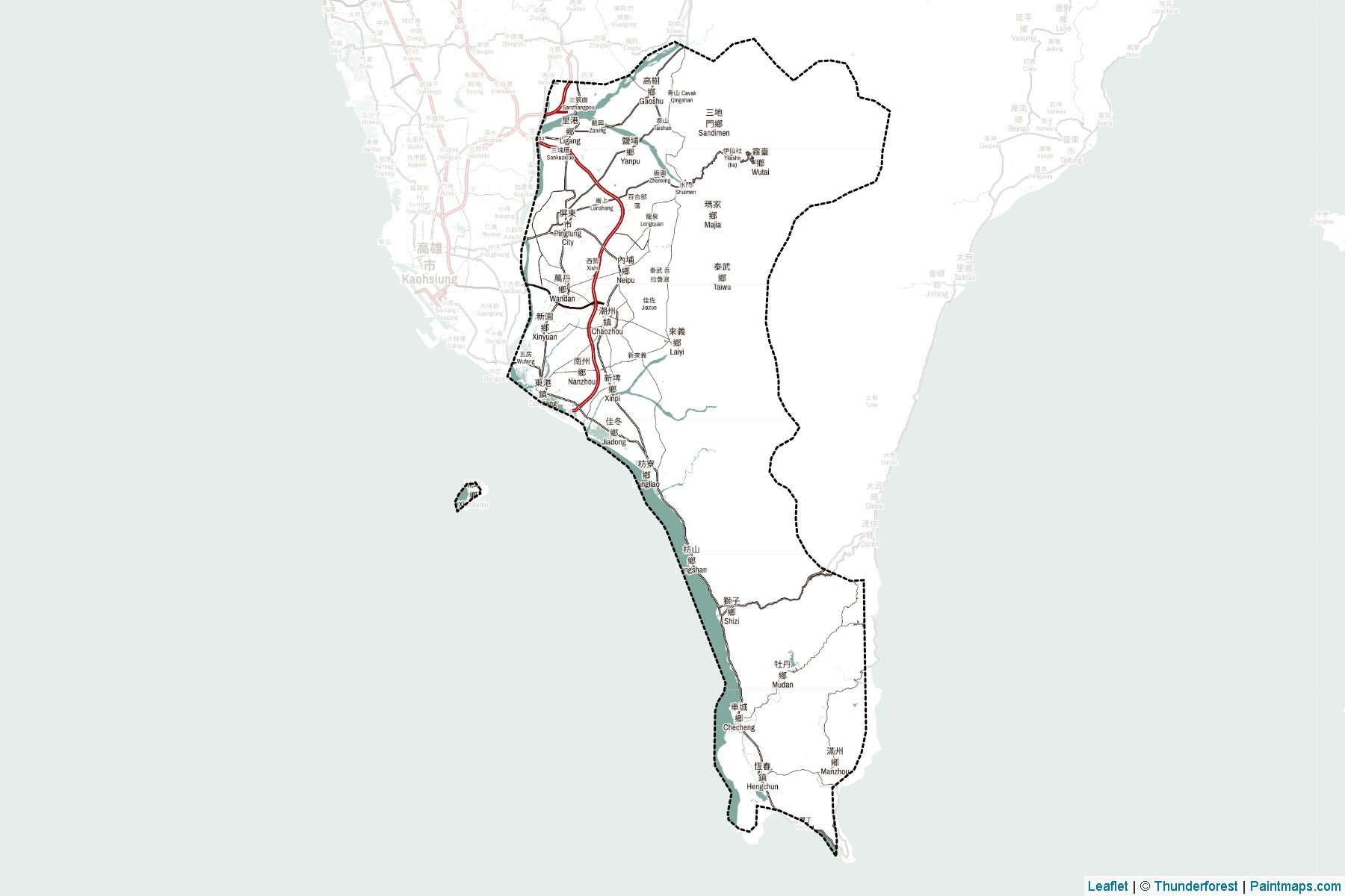 Pingtung (Taiwan) Map Cropping Samples-2