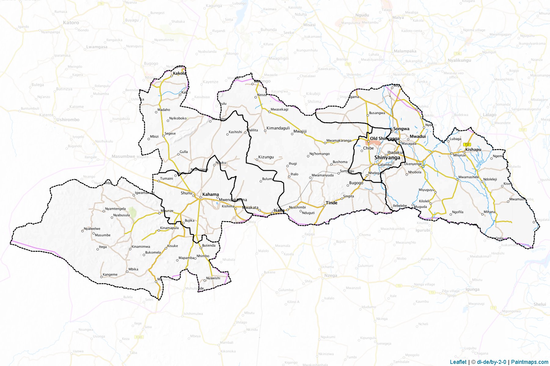 Shinyanga (Tanzania) Map Cropping Samples-1