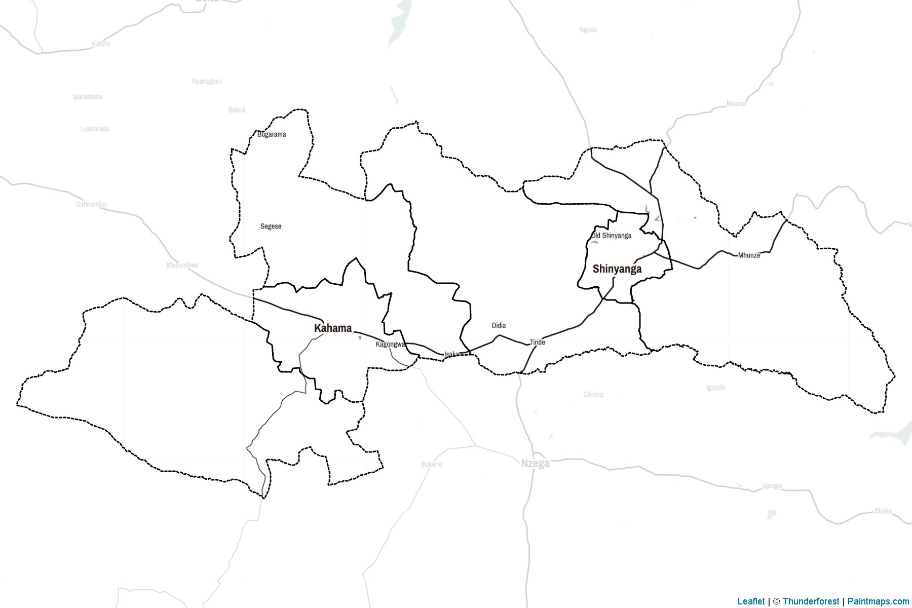 Muestras de recorte de mapas Shinyanga (Tanzania)-2