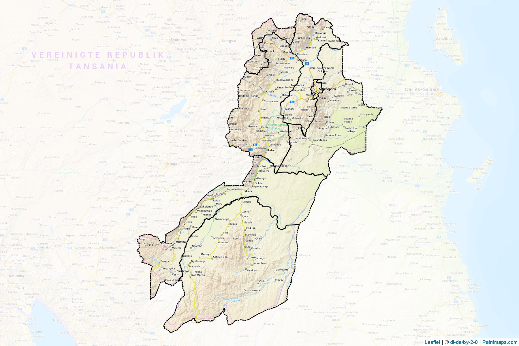 Morogoro (Tanzania) Map Cropping Samples-1